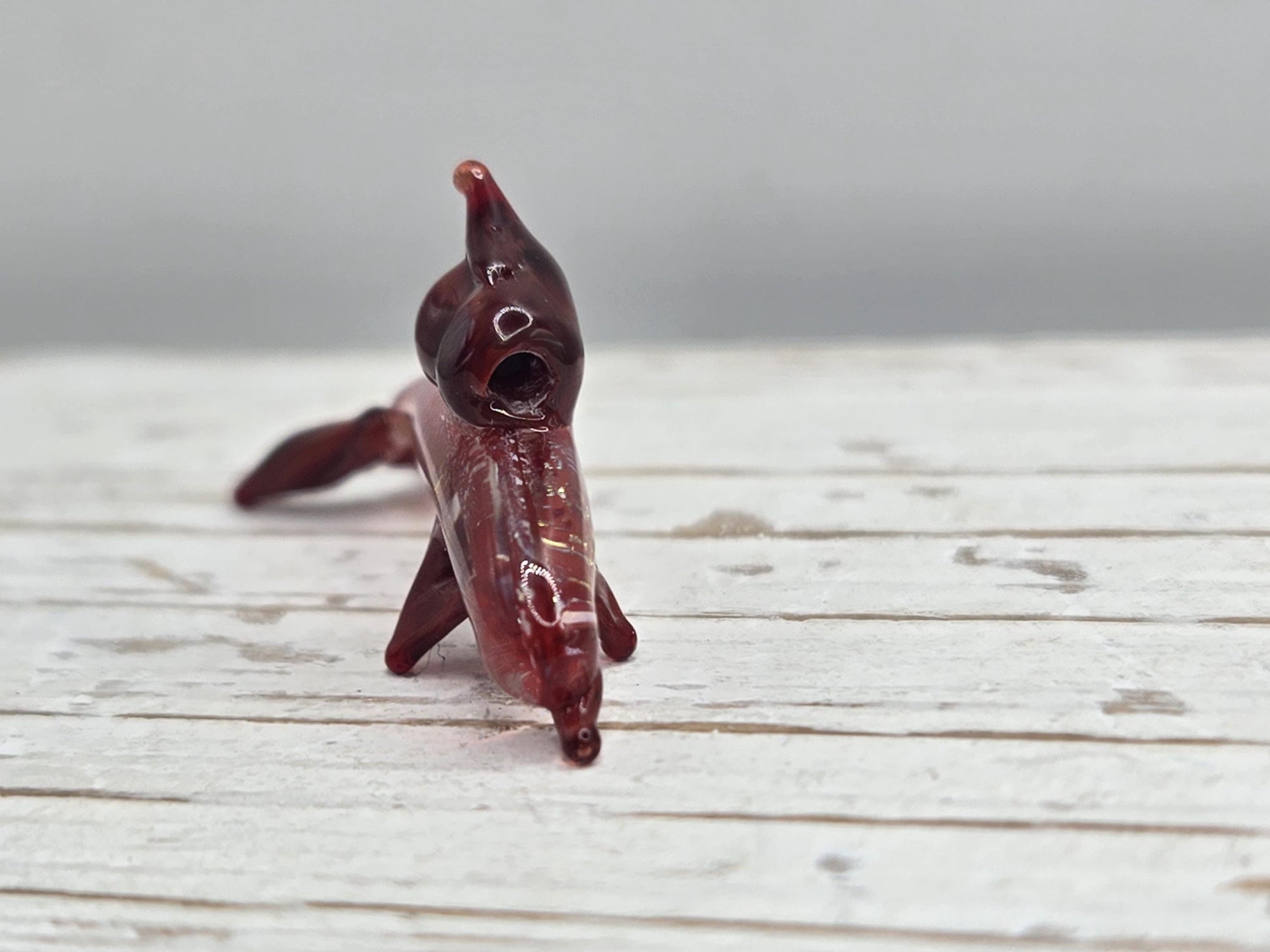 Red Dolphin Bead Lampworks Handmade Glass Bead For Jewelry Making and Crafts