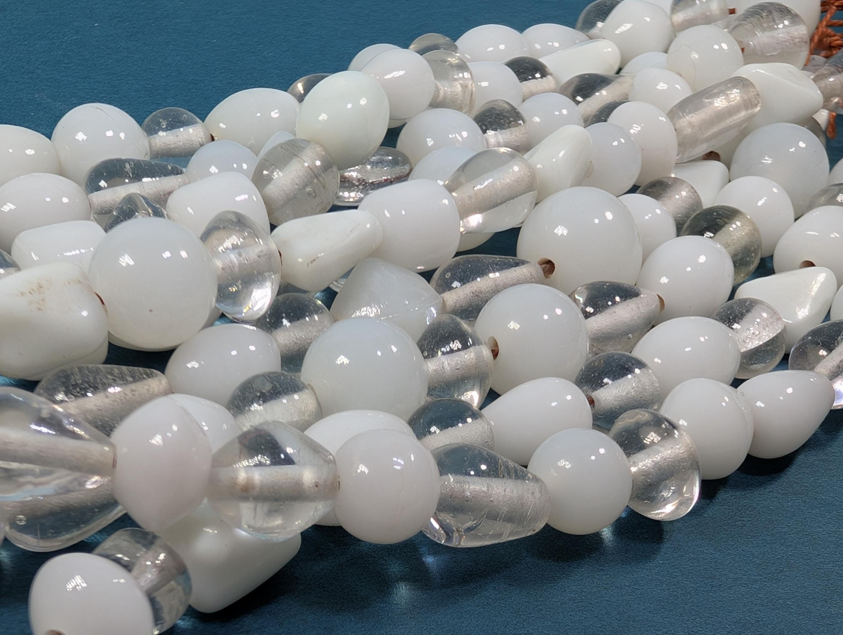 Glass Beads for Jewelry: Handmade Black & White Lampwork - Artisan Craft