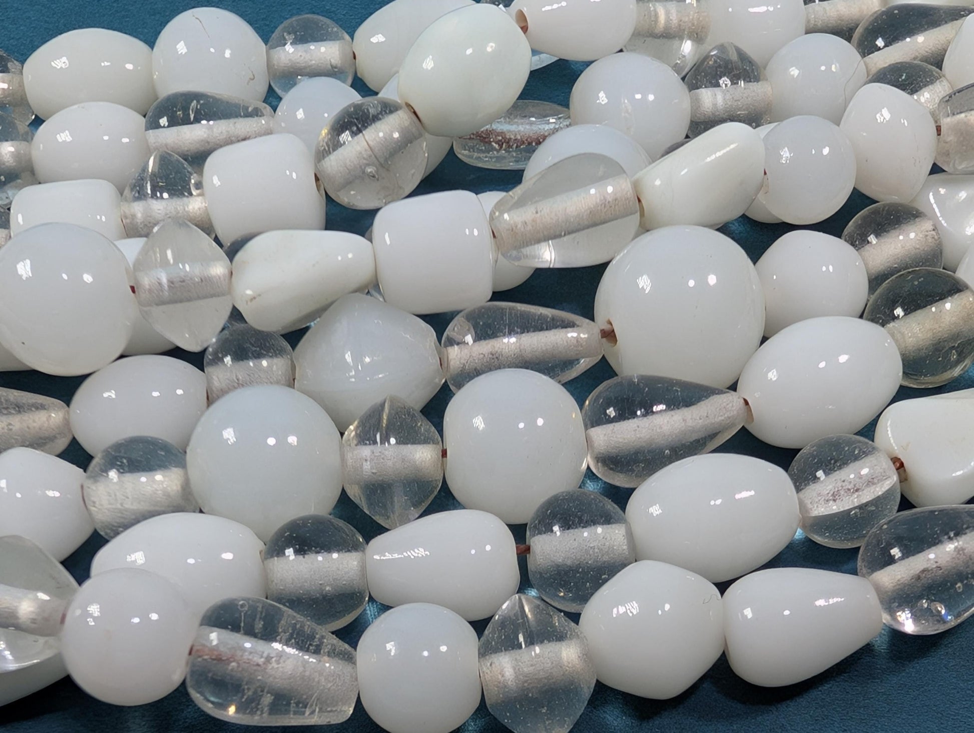 Glass Beads for Jewelry: Handmade Black & White Lampwork - Artisan Craft