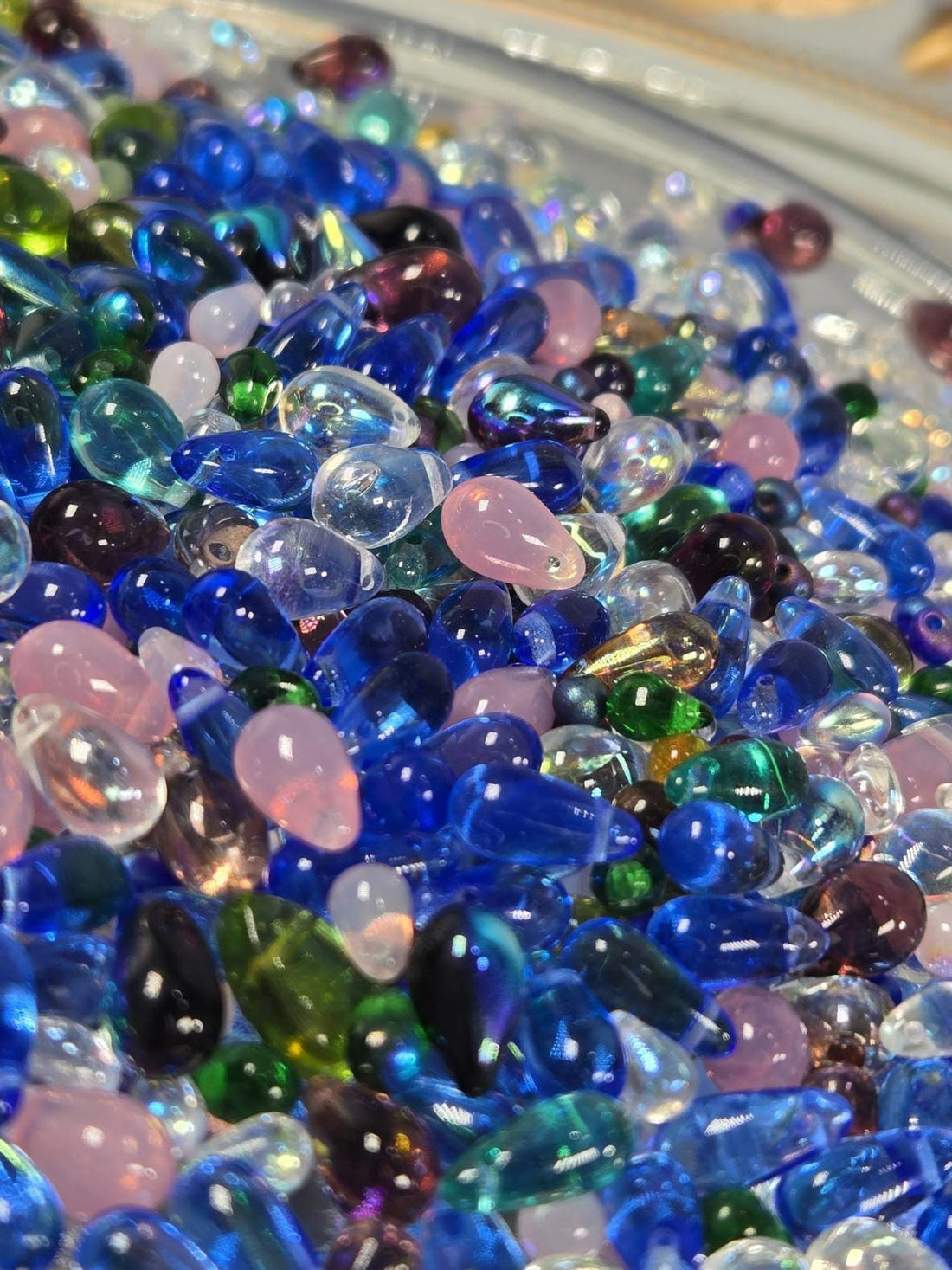 Czech Glass Drop Beads: Jewelry Making Assortment