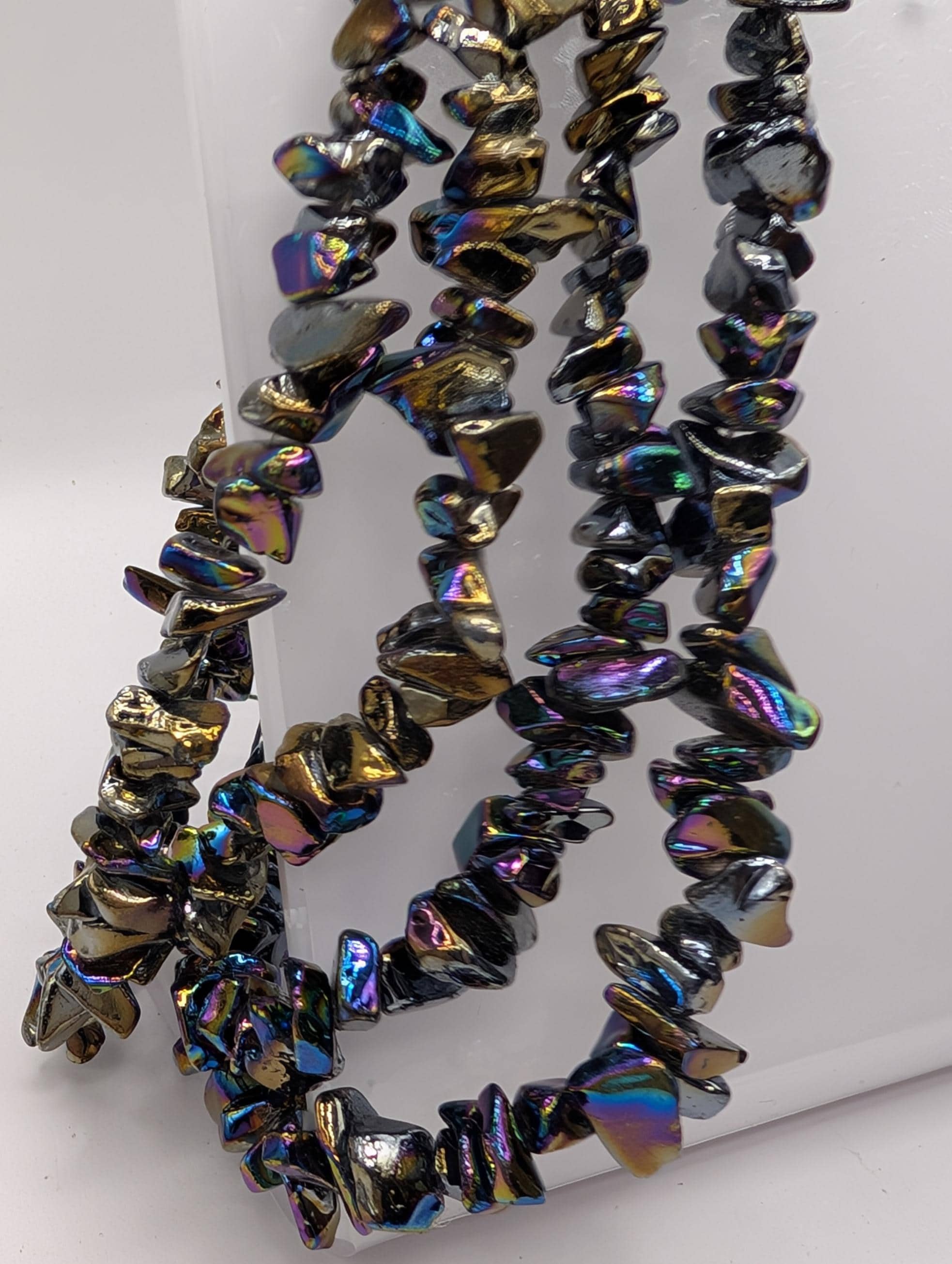 36" Strands Glass Fire Polished Chip Beads For Jewelry Making and Crafts