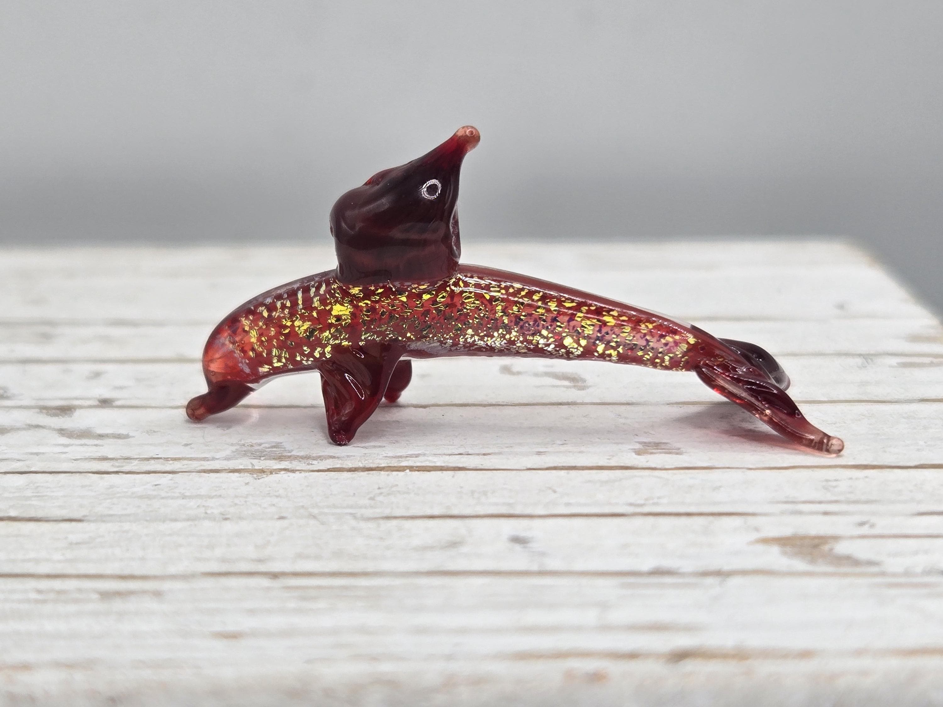 Red Dolphin Bead Lampworks Handmade Glass Bead For Jewelry Making and Crafts