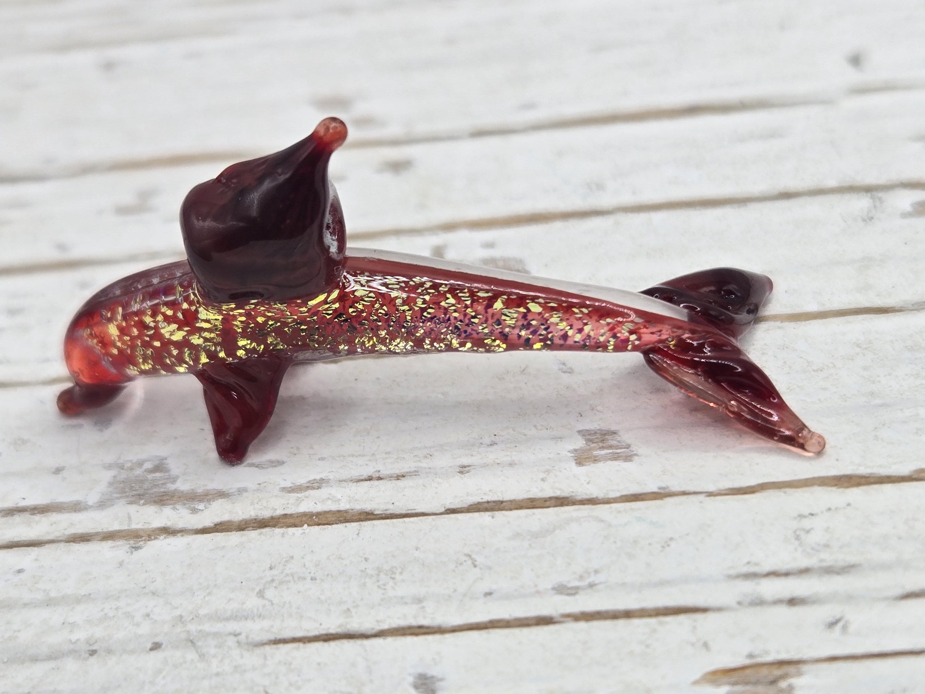 Red Dolphin Bead Lampworks Handmade Glass Bead For Jewelry Making and Crafts