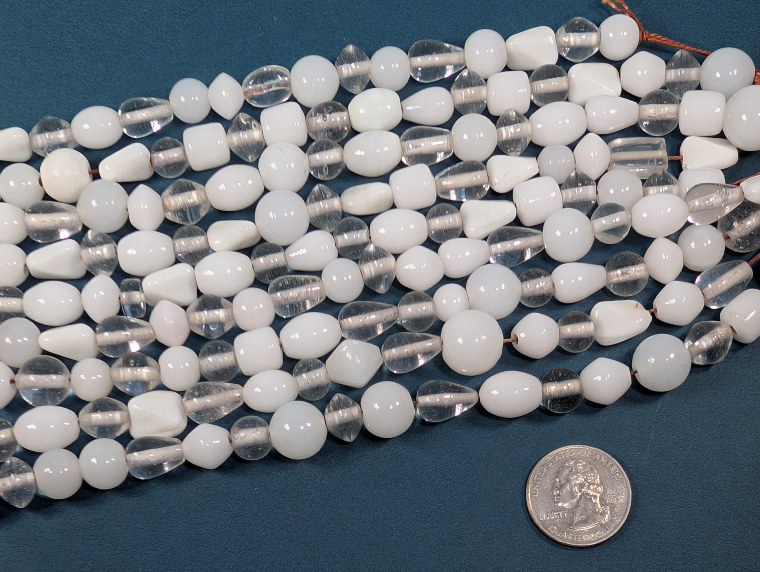 Glass Beads for Jewelry: Handmade Black & White Lampwork - Artisan Craft