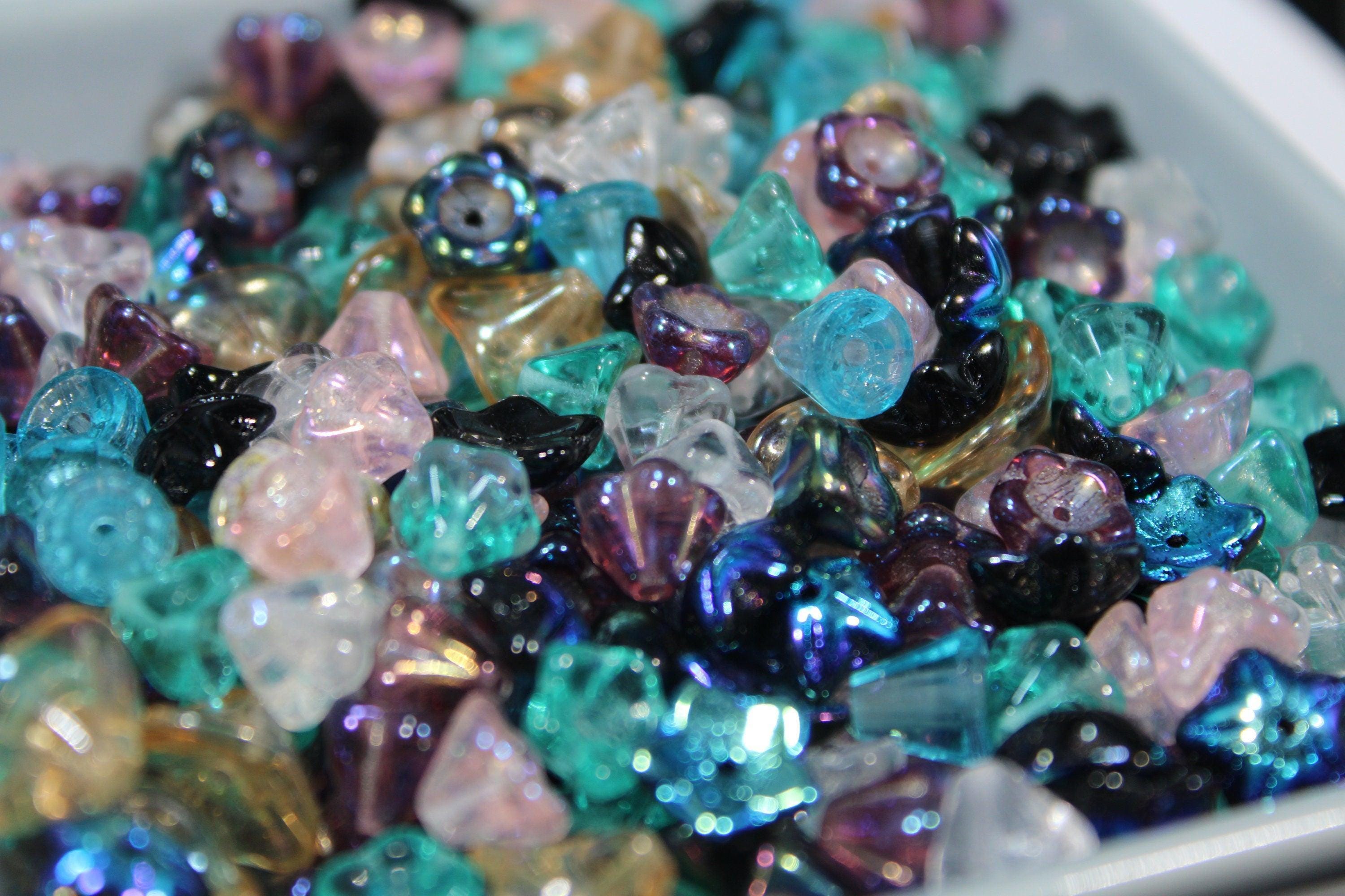 Czech Glass Bead Caps: Assorted Colors and Sizes