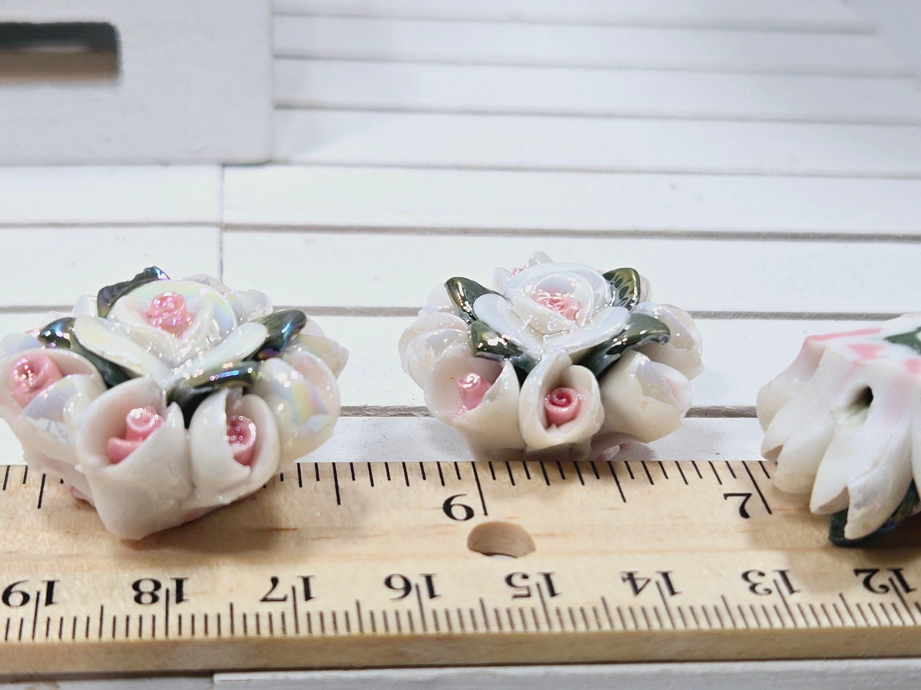 Glass flower Focal Beads for Jewelry Making And Crafting (Set of 2)