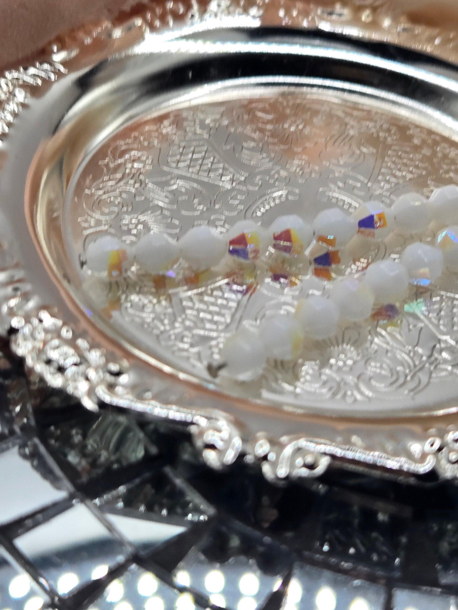 Vintage Crystal Beads: 1949 Germany Chalk White AB Fire Polished, 6mm (40pcs)