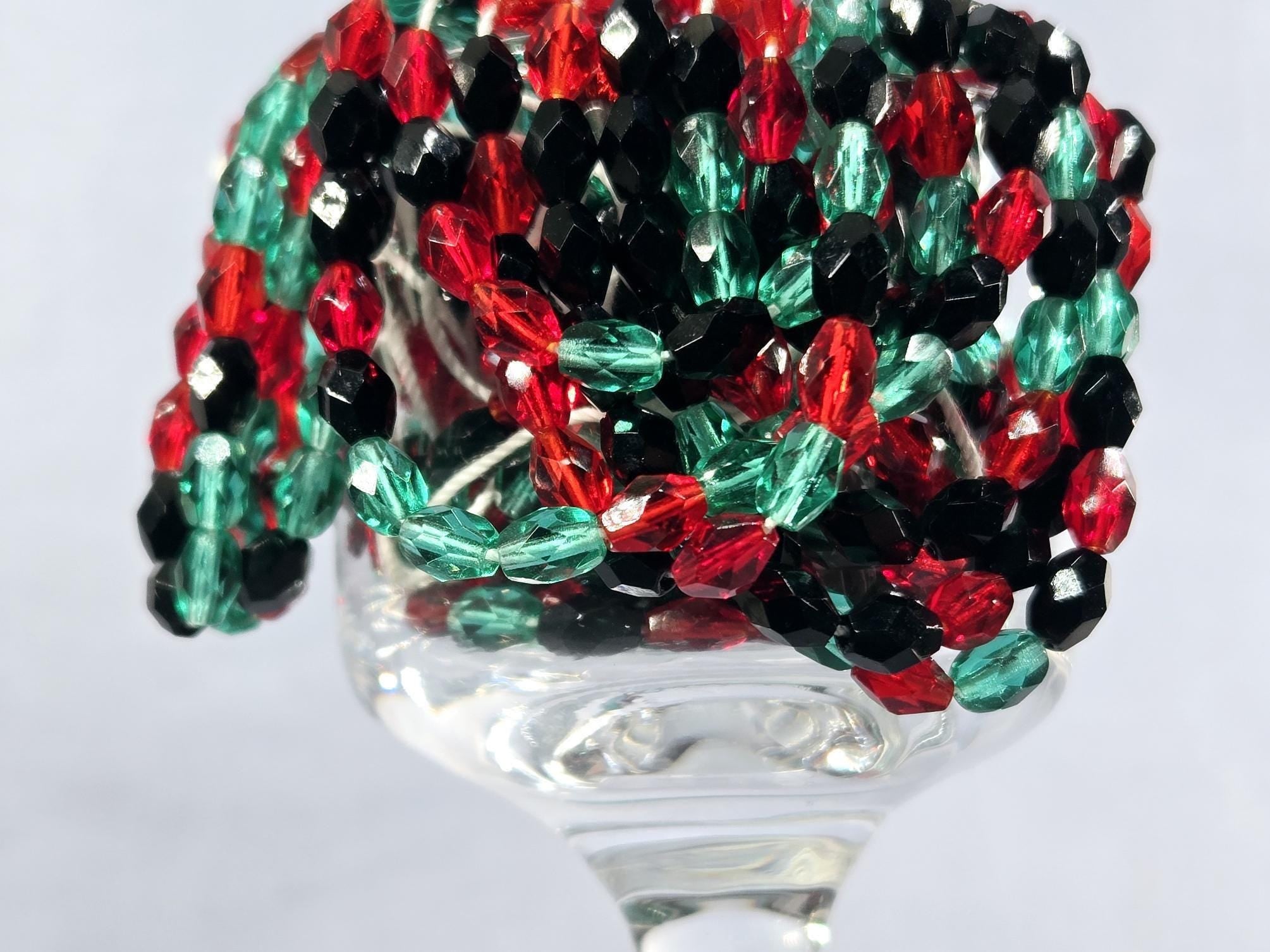 Czech Crystal Oval Beads, Faceted Mixed Colors (6mm, 50 pcs)