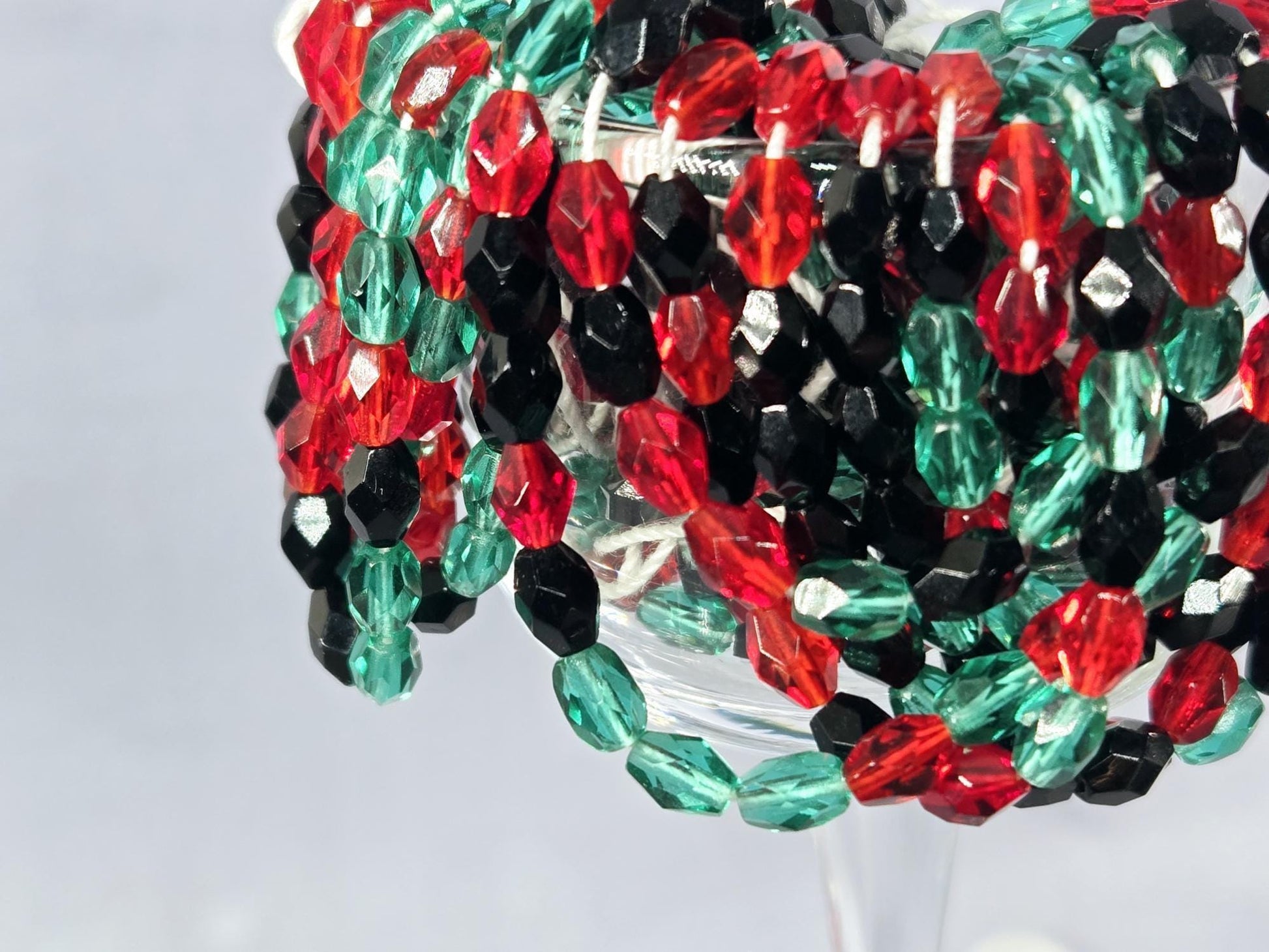 Czech Crystal Oval Beads, Faceted Mixed Colors (6mm, 50 pcs)