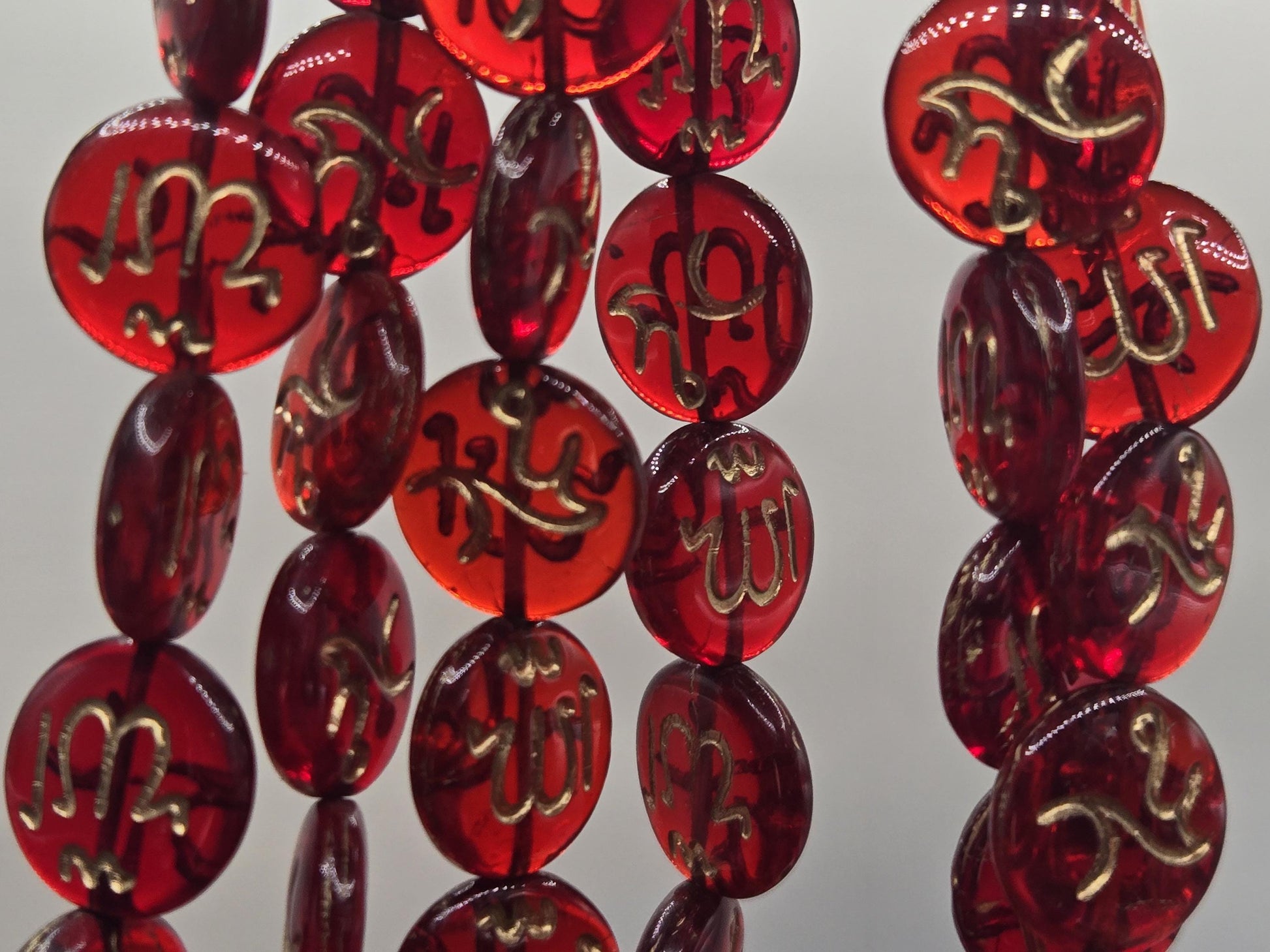 Feng Shui Beads: Vintage Czech Glass Coin Style (8mm, 24" Strand)