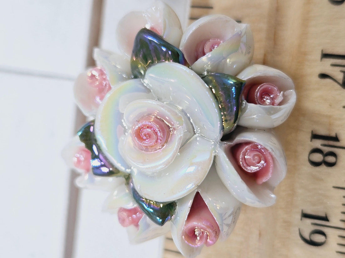 Glass flower Focal Beads for Jewelry Making And Crafting (Set of 2)