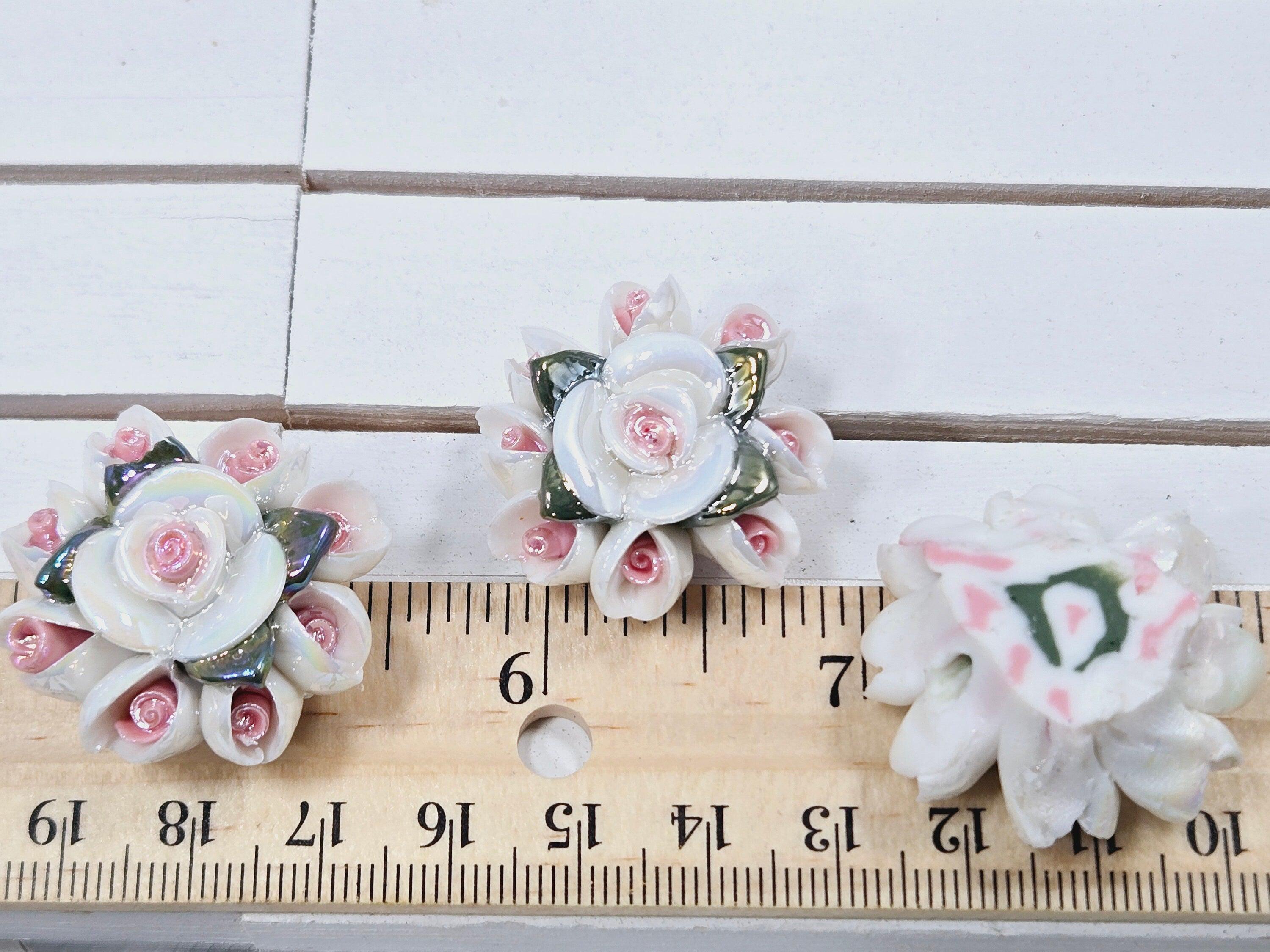 Glass flower Focal Beads for Jewelry Making And Crafting (Set of 2)