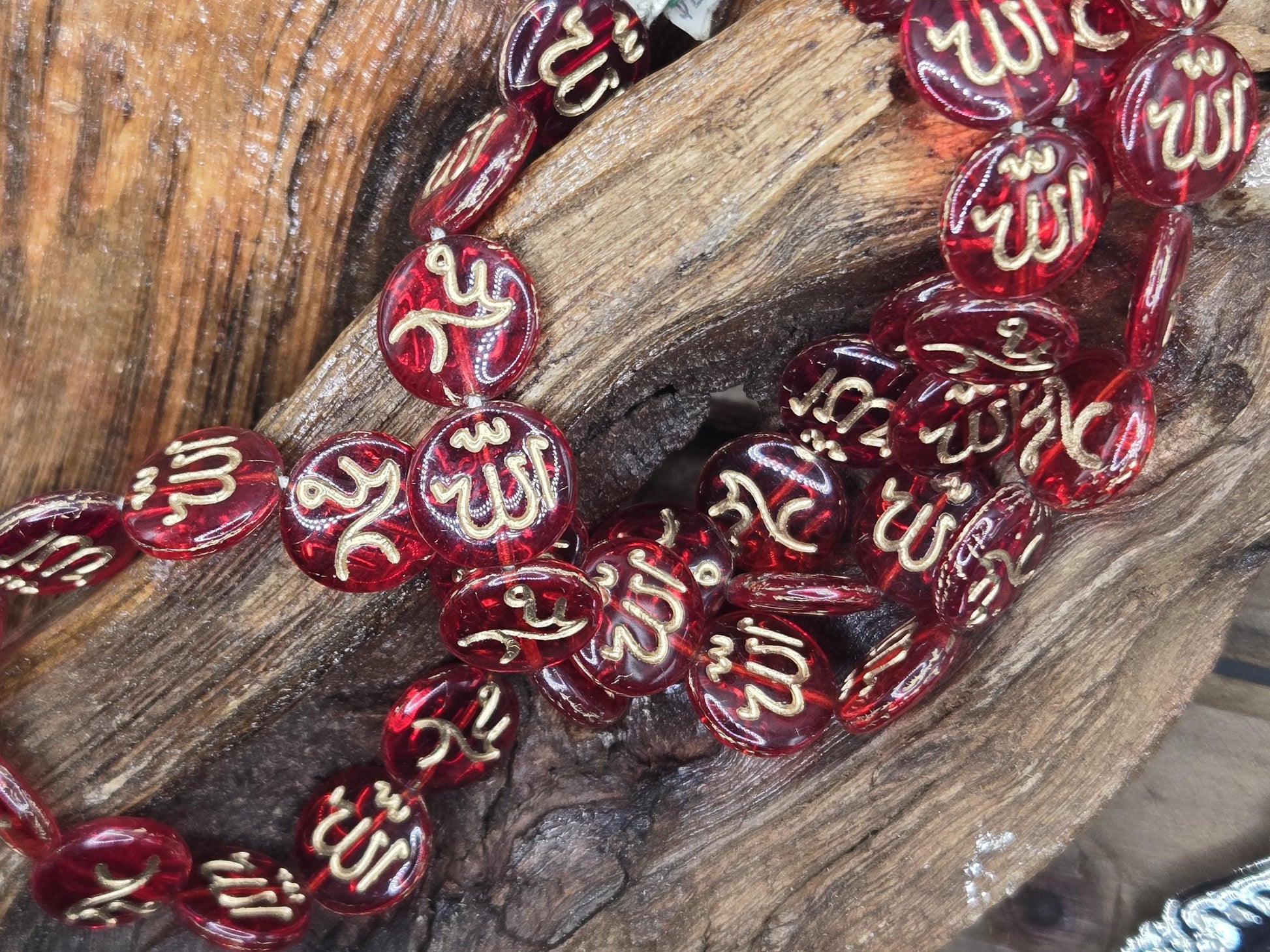 Feng Shui Beads: Vintage Czech Glass Coin Style (8mm, 24" Strand)