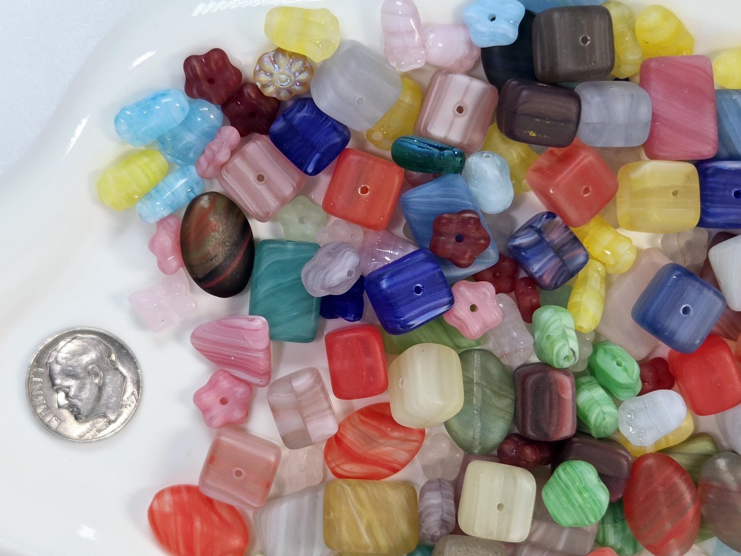 2 ounce Pkg of Matte Czech Pressed Glass Bead Mix 56g pkg