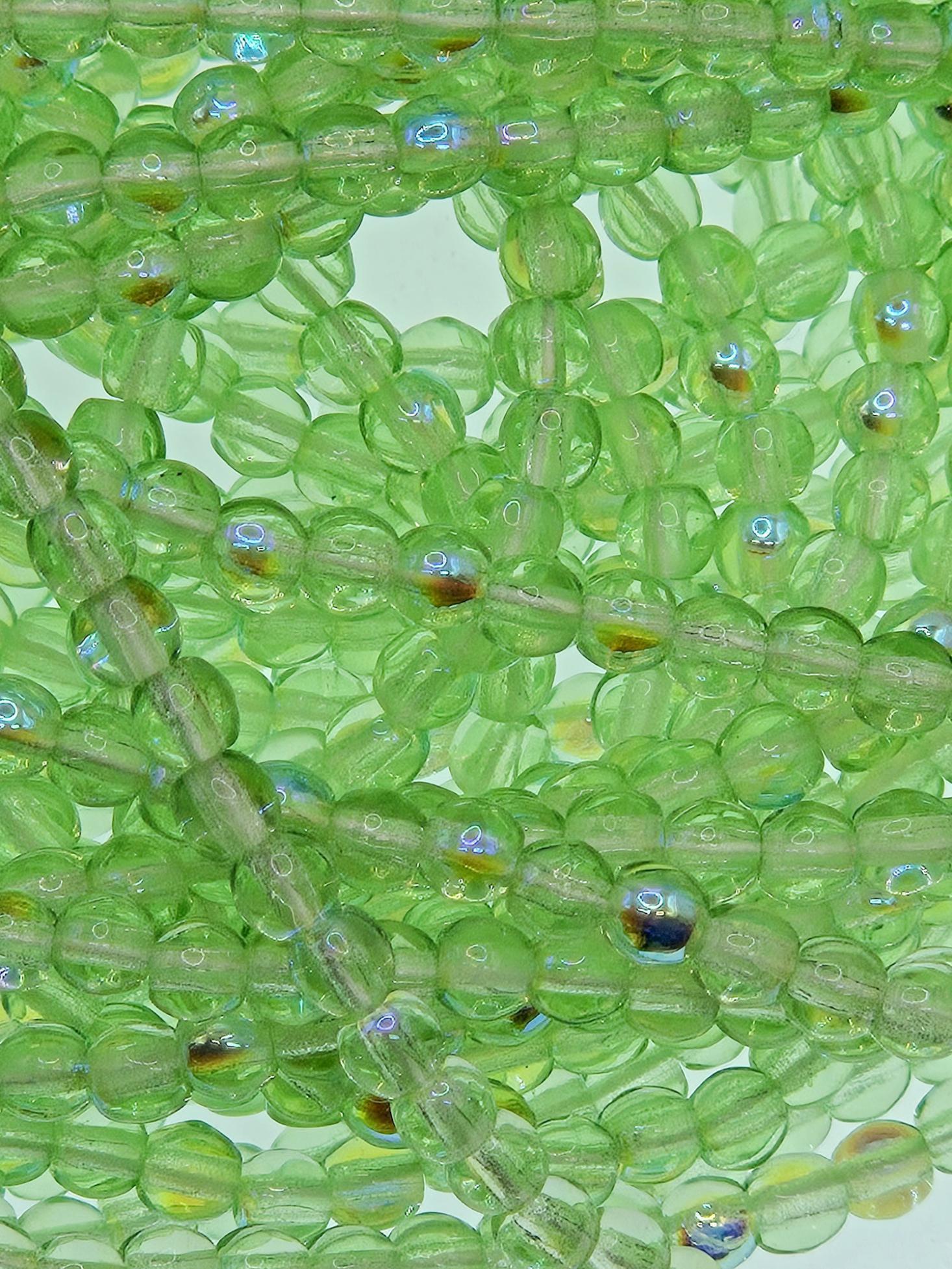 Czech Round 4mm Druk Beads, (200 Pcs), Sparkling Glass Beads for Jewelry Making & Crafts