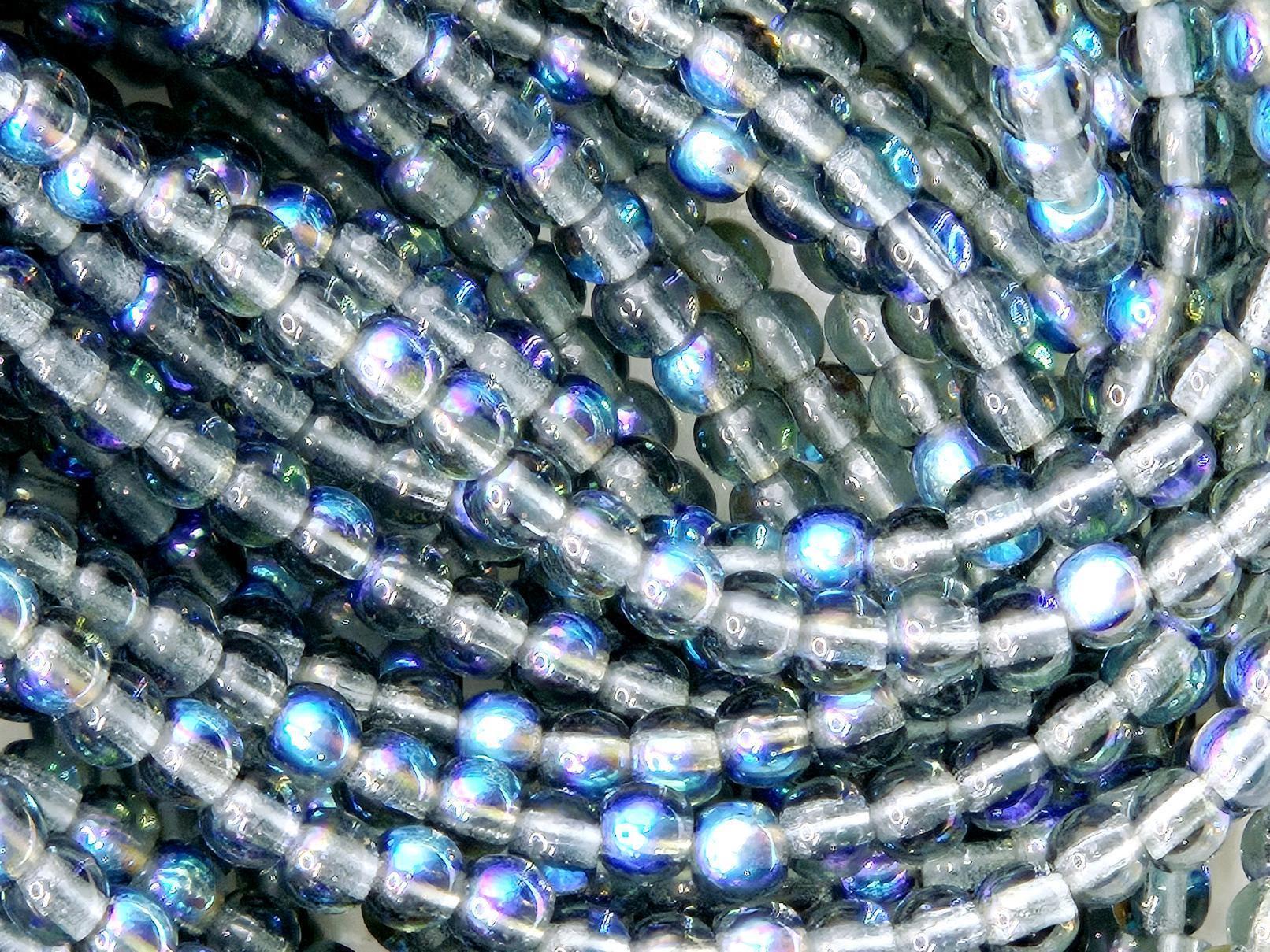 Czech Round 4mm Druk Beads, (200 Pcs), Sparkling Glass Beads for Jewelry Making & Crafts