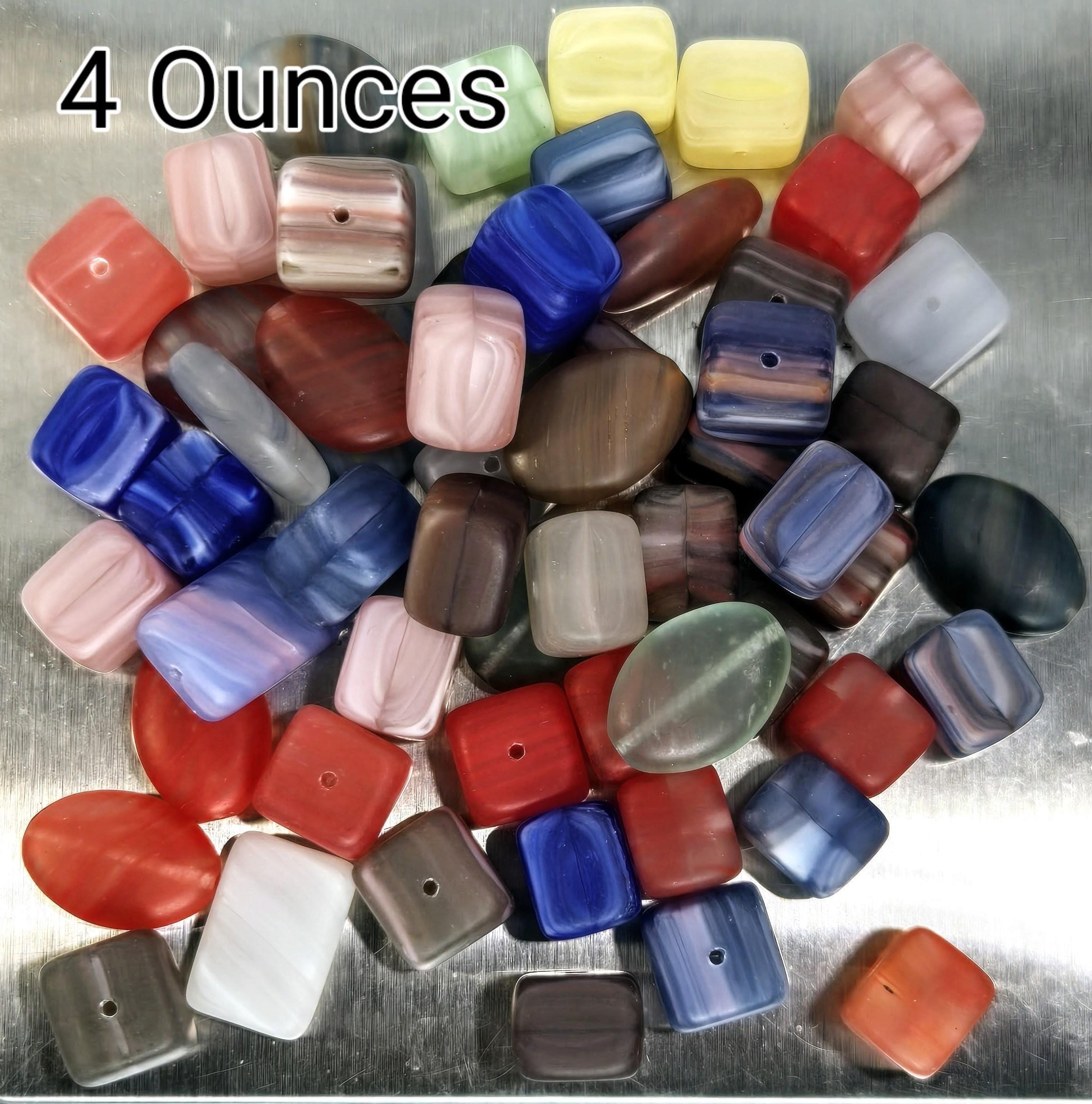 2 ounce Pkg of Matte Czech Pressed Glass Bead Mix 56g pkg