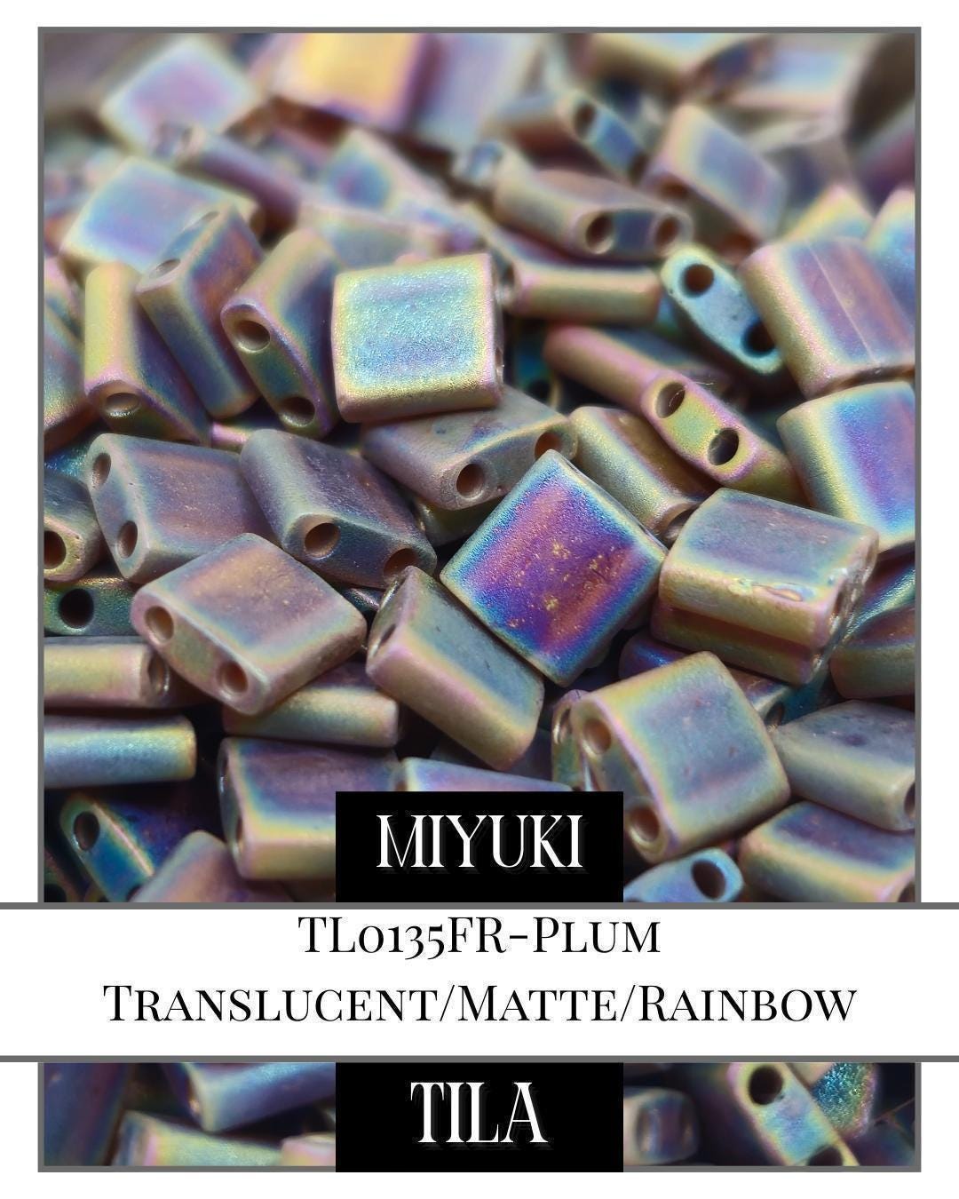 TL0135FR-Miyuki Tila Beads:Plum T/MA/R (7.5g pkg)