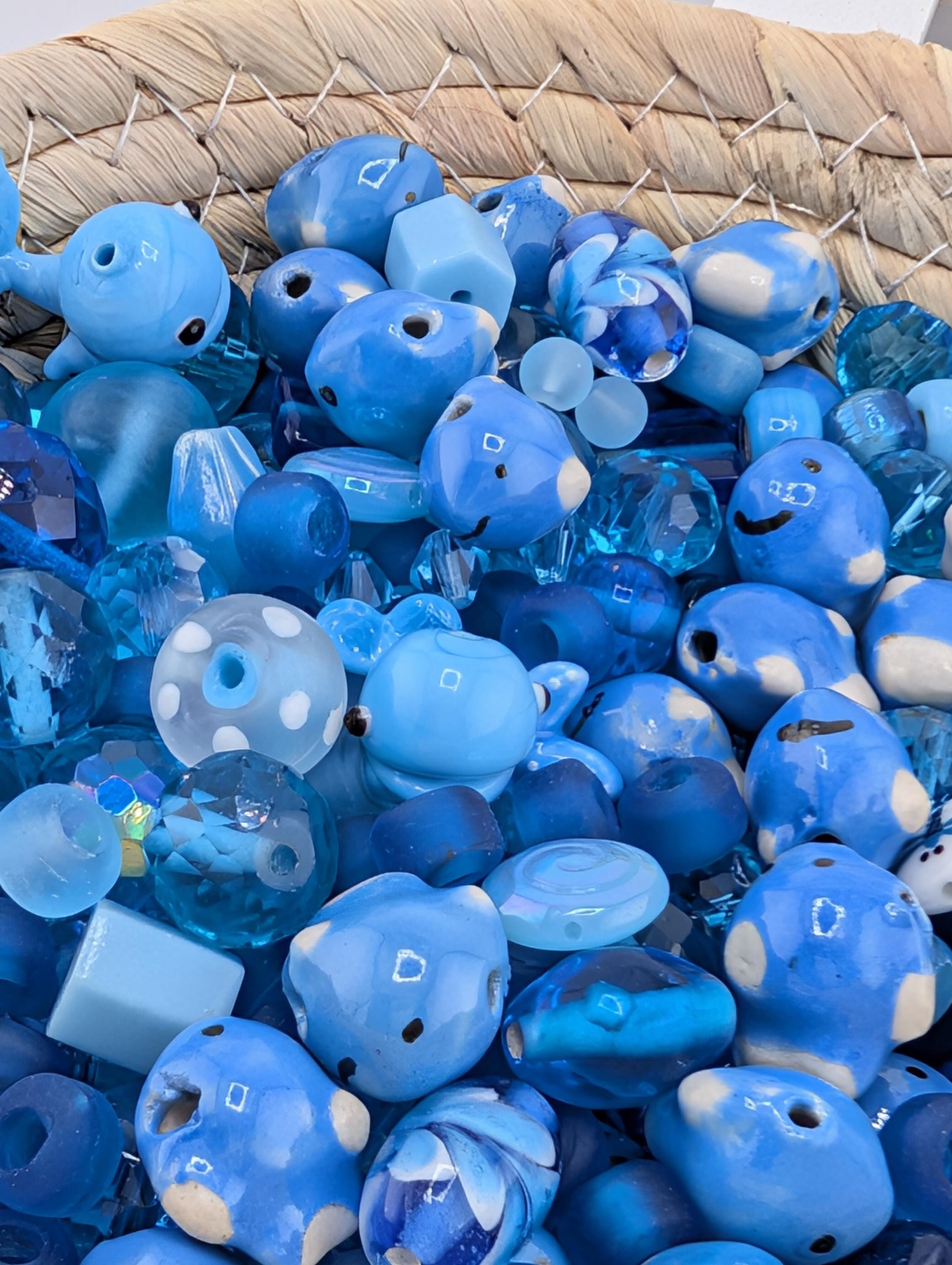 2oz Glass Beads Mix "Whale Tale" Glass Bead Mix