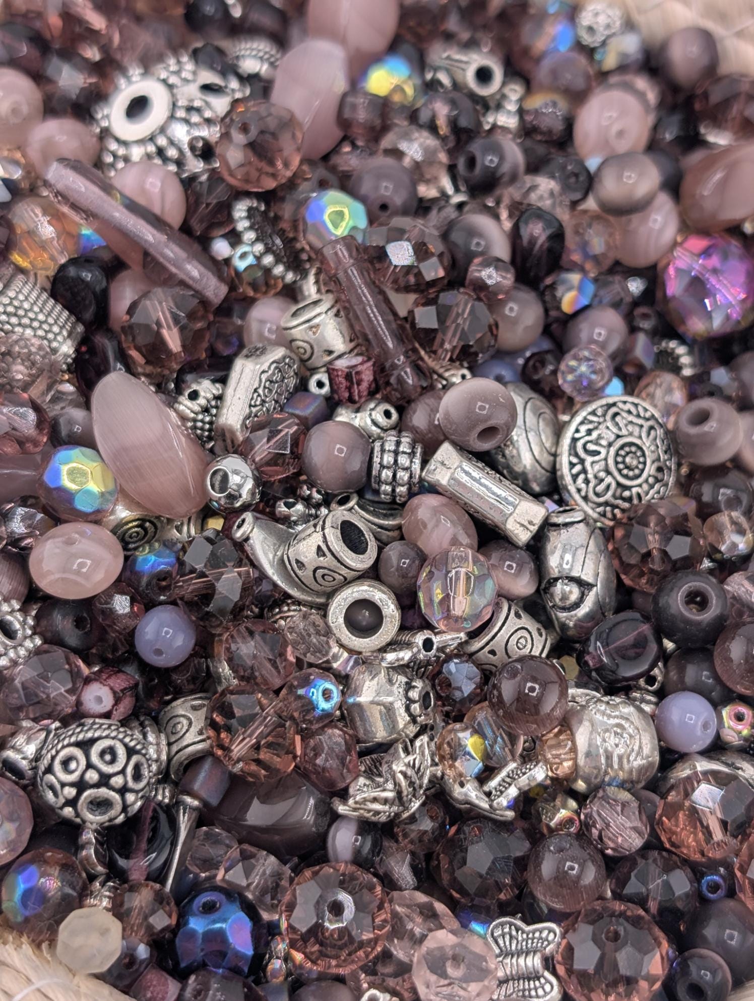 Learise Exclusive "Mullberry Shine Mix" Glass Bead Soup Mix (56g Pkg)