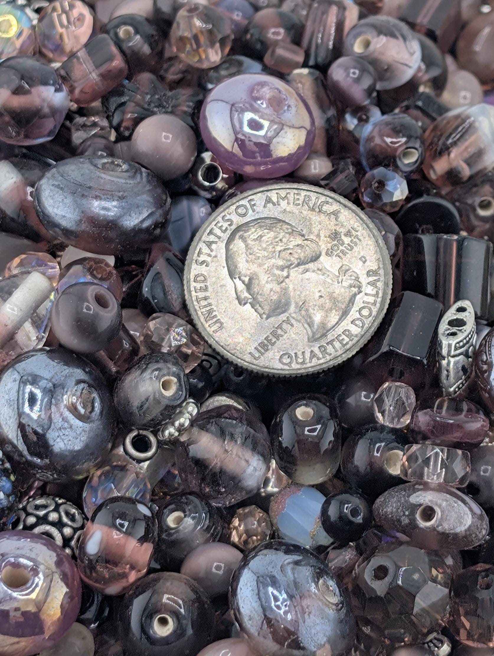 Learise Exclusive "Mullberry Shine Mix" Glass Bead Soup Mix (56g Pkg)