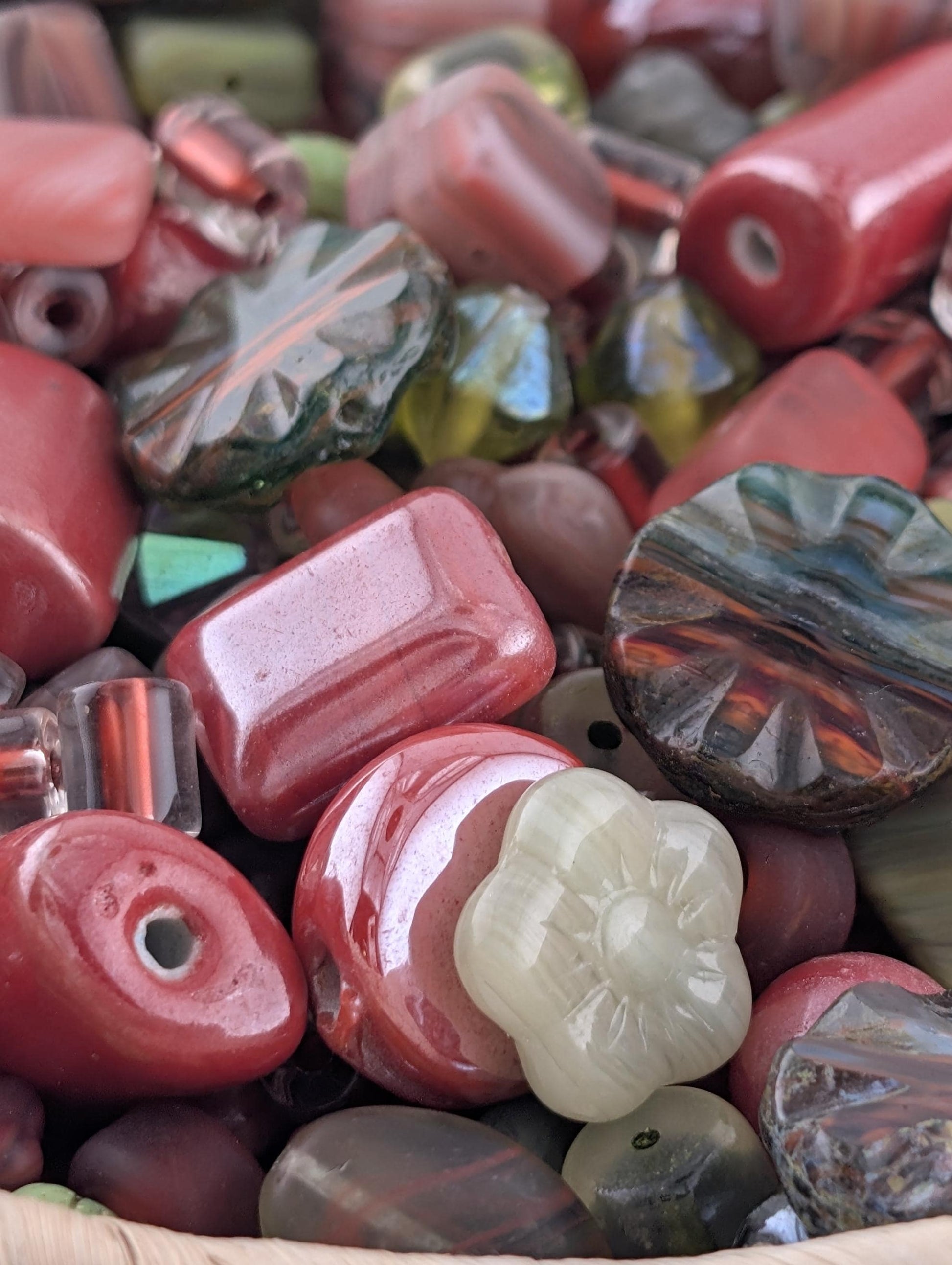 Exclusive "Bo-ho-ho-ho Christmas" Pressed Glass Czech Bead Mix (30g pkg)