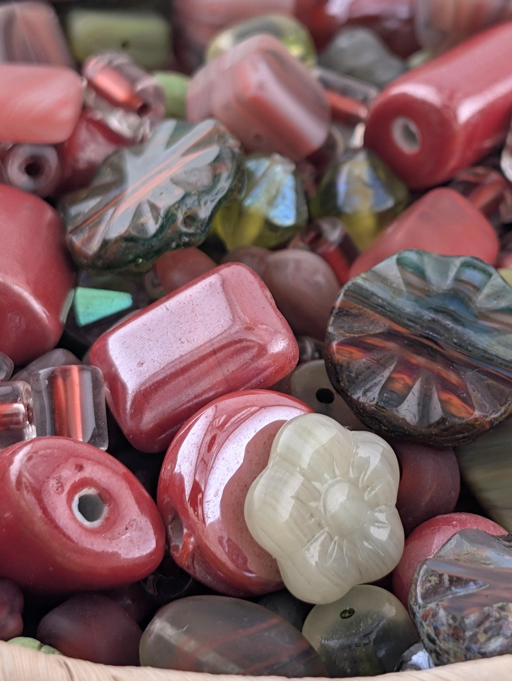 Exclusive "Bo-ho-ho-ho Christmas" Pressed Glass Czech Bead Mix (30g pkg)