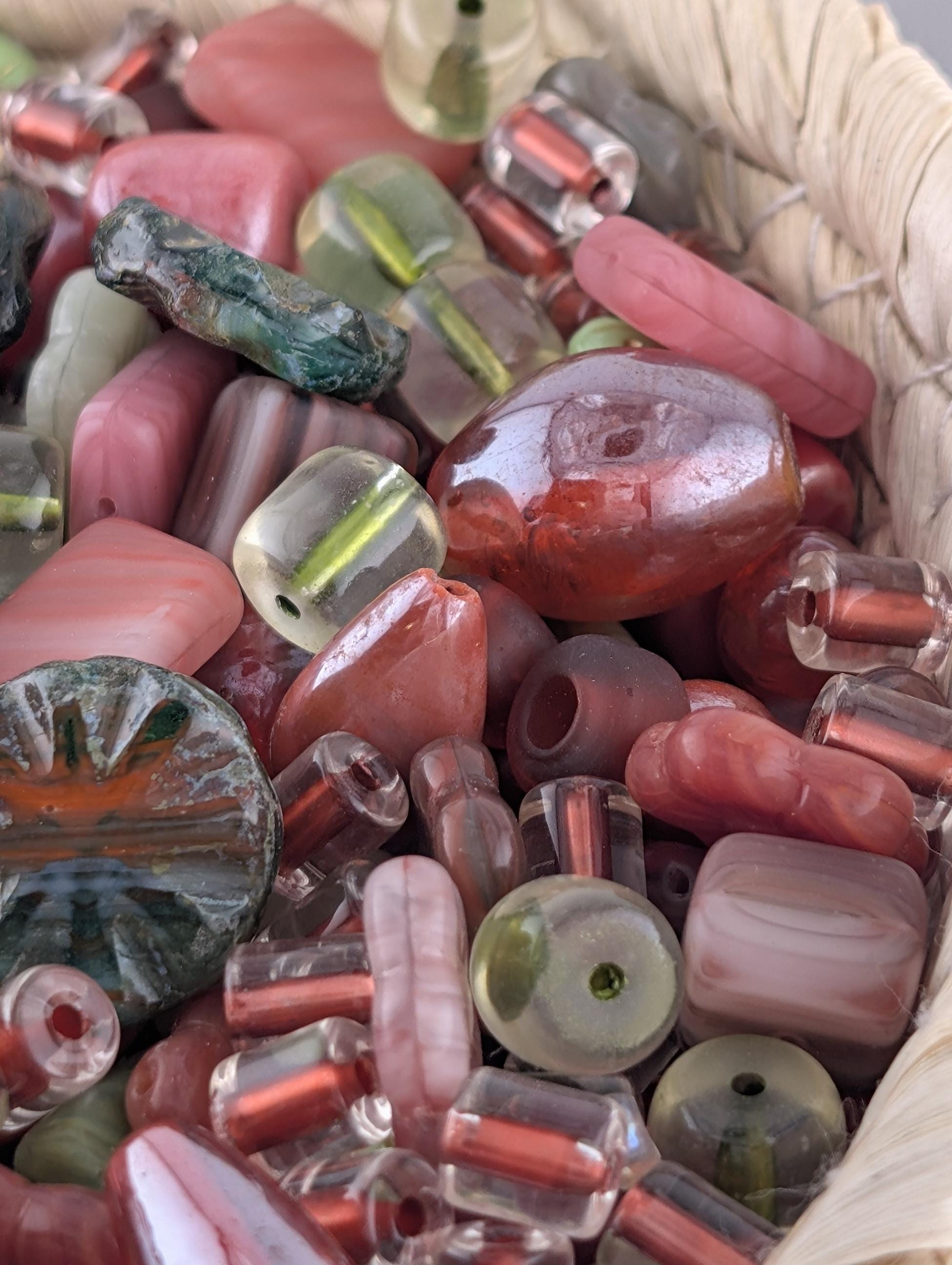 Exclusive "Bo-ho-ho-ho Christmas" Pressed Glass Czech Bead Mix (30g pkg)