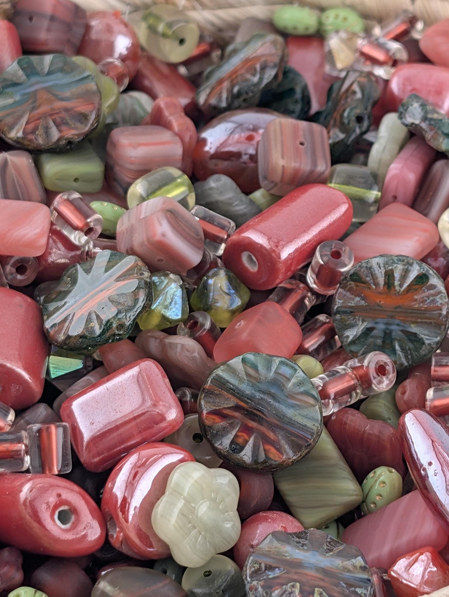 Exclusive "Bo-ho-ho-ho Christmas" Pressed Glass Czech Bead Mix (30g pkg)