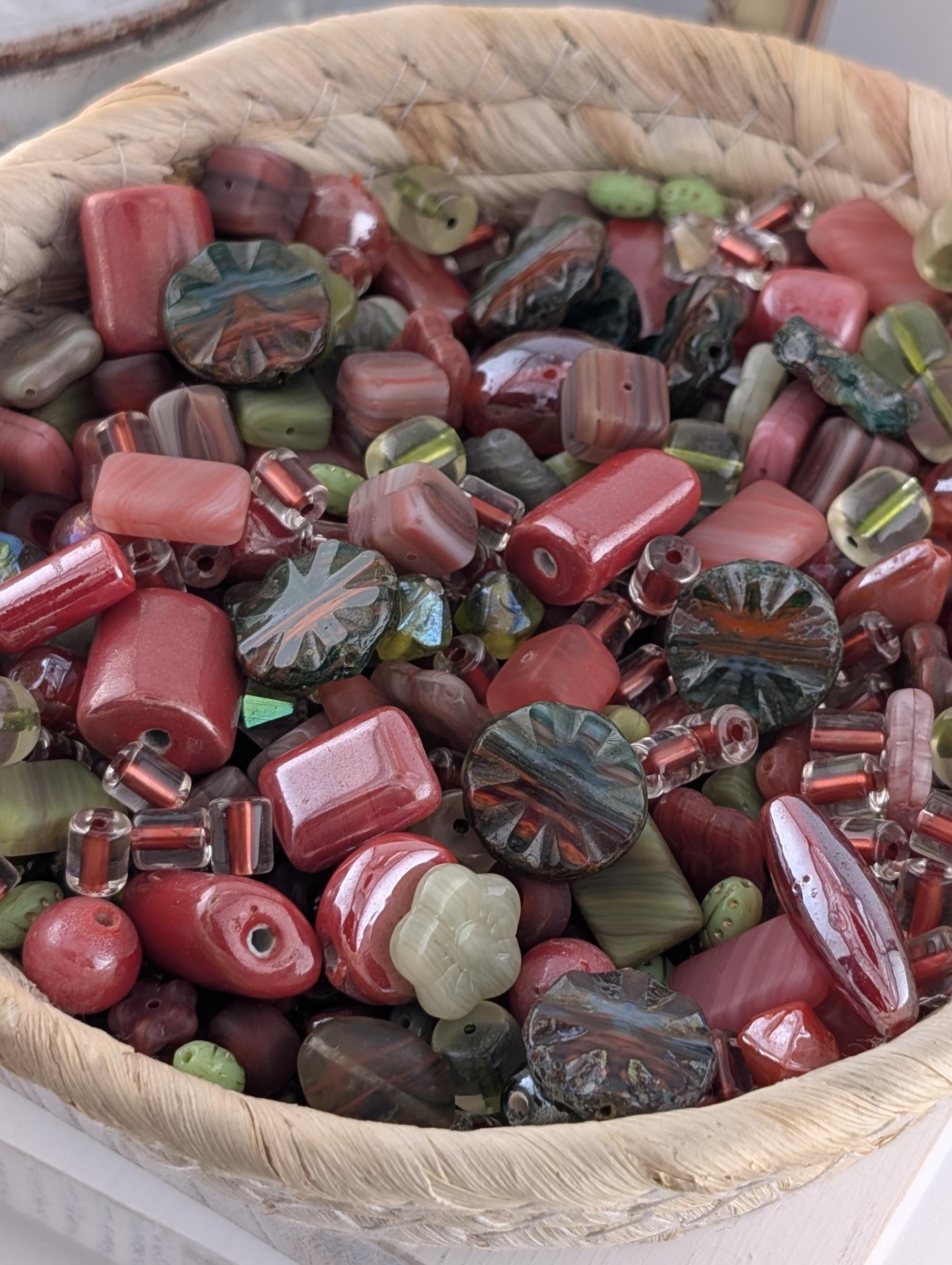 Exclusive "Bo-ho-ho-ho Christmas" Pressed Glass Czech Bead Mix (30g pkg)