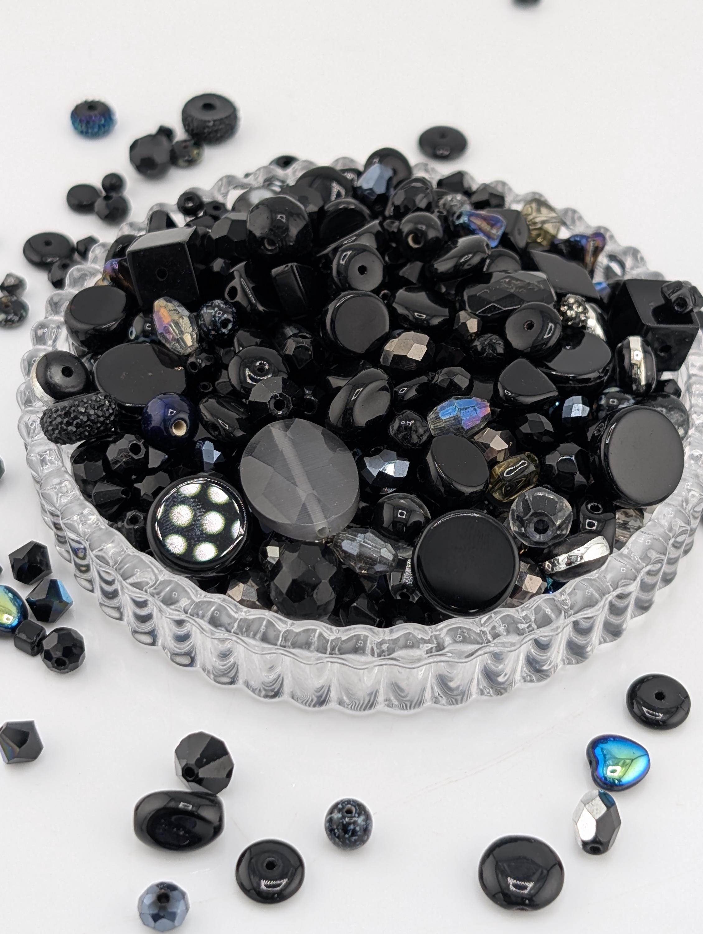 Learise Exclusive "Little Black Dress" Glass Bead Soup Mix (30g Pkg)