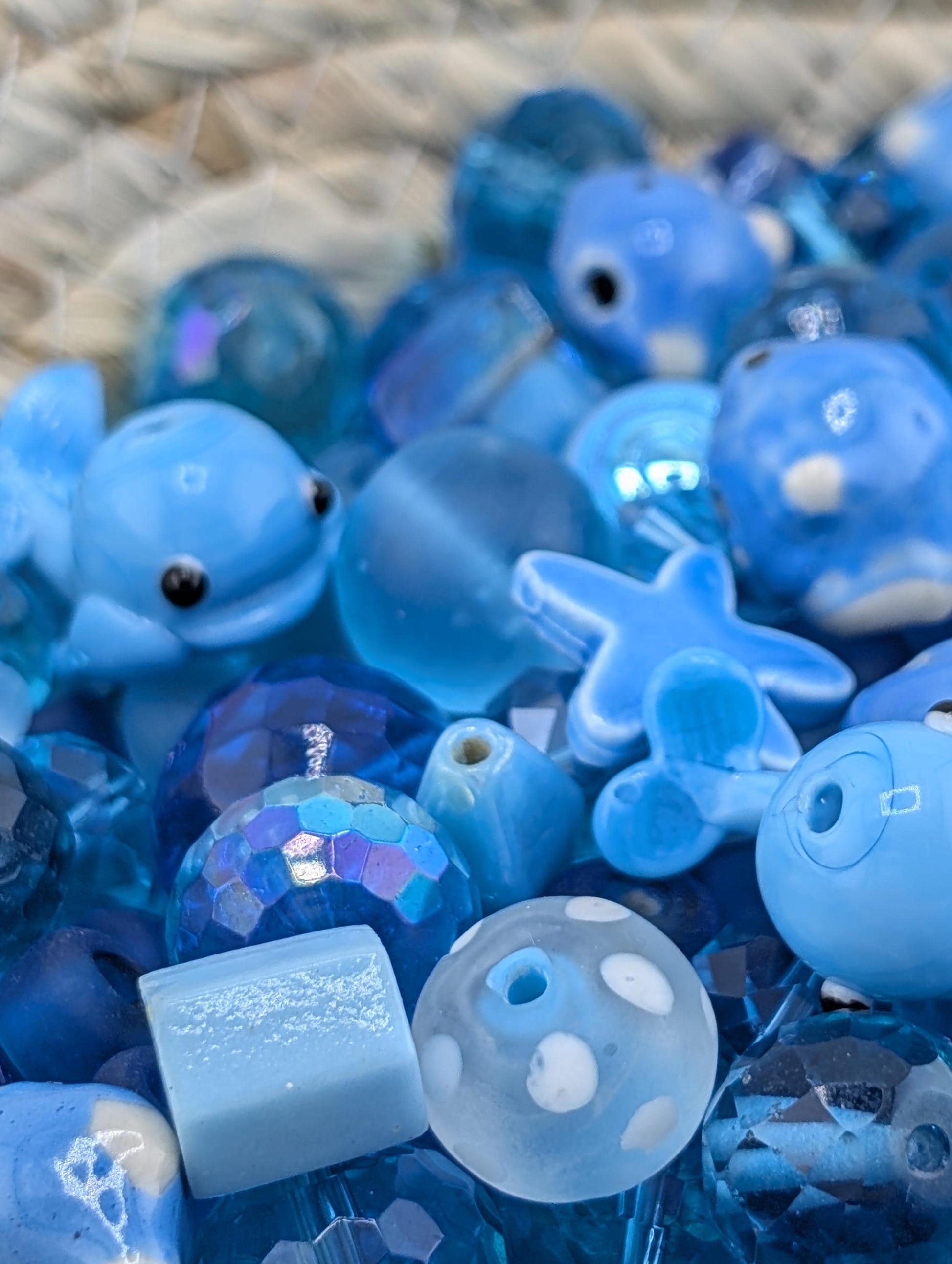 2oz Glass Beads Mix "Whale Tale" Glass Bead Mix