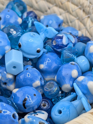 2oz Glass Beads Mix "Whale Tale" Glass Bead Mix