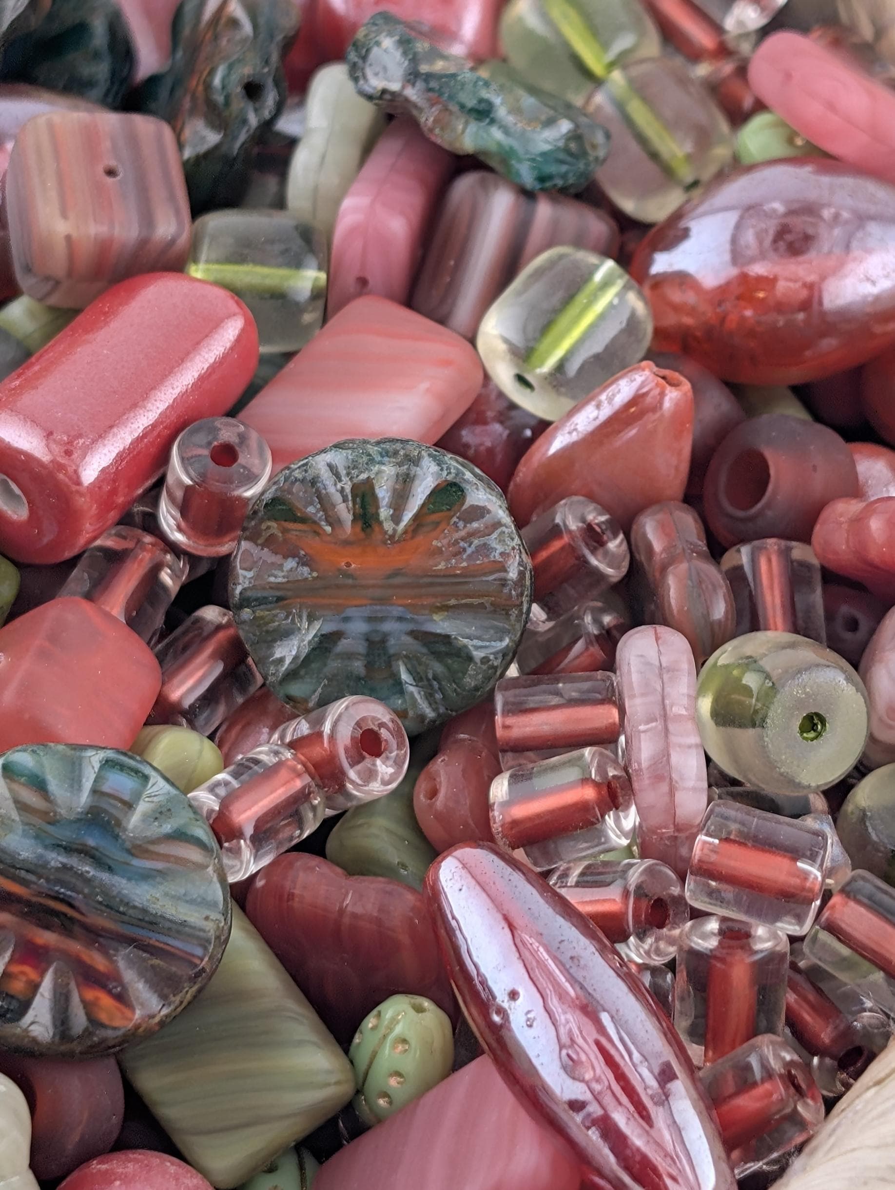 Exclusive "Bo-ho-ho-ho Christmas" Pressed Glass Czech Bead Mix (30g pkg)