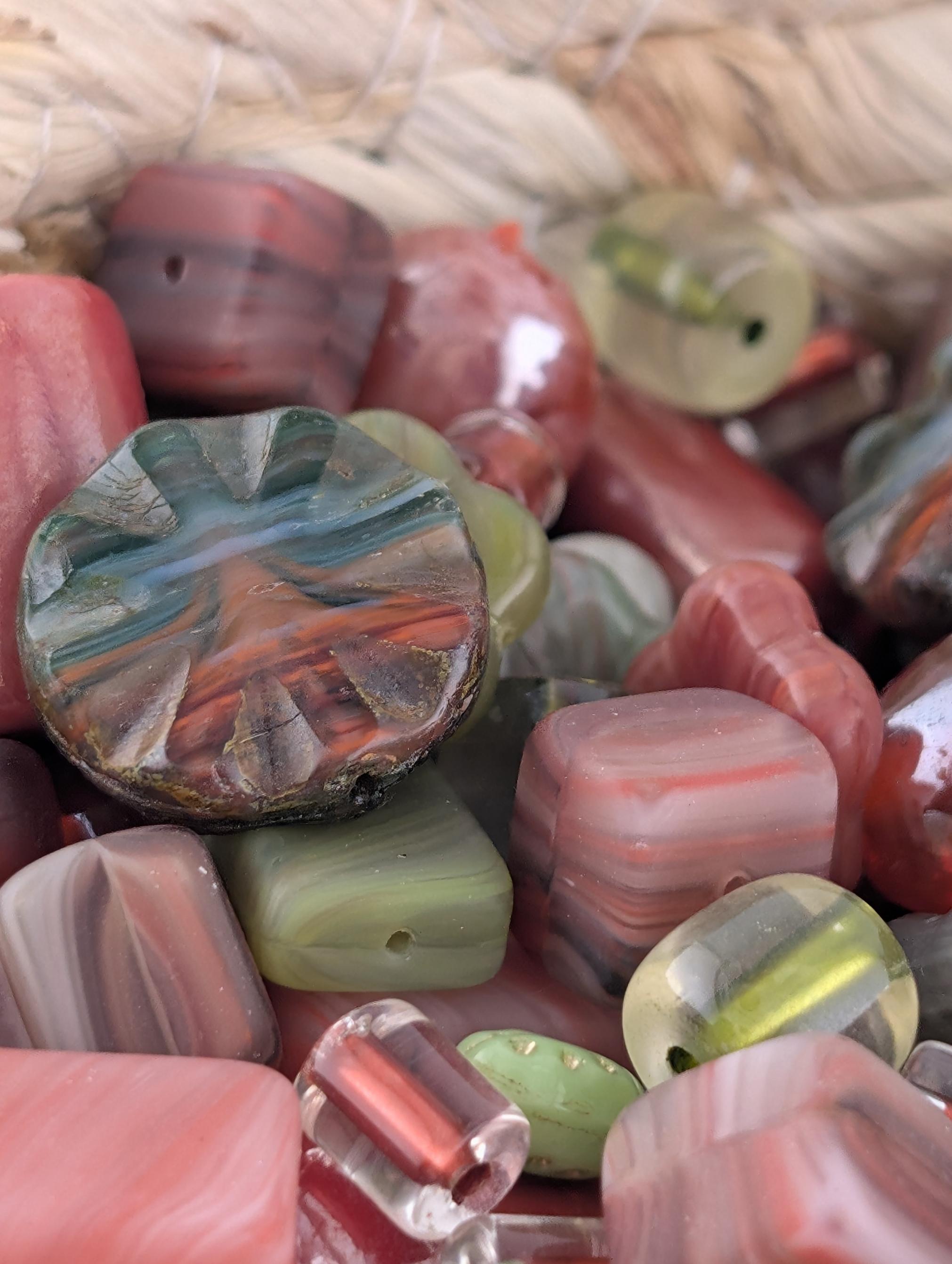 Exclusive "Bo-ho-ho-ho Christmas" Pressed Glass Czech Bead Mix (30g pkg)