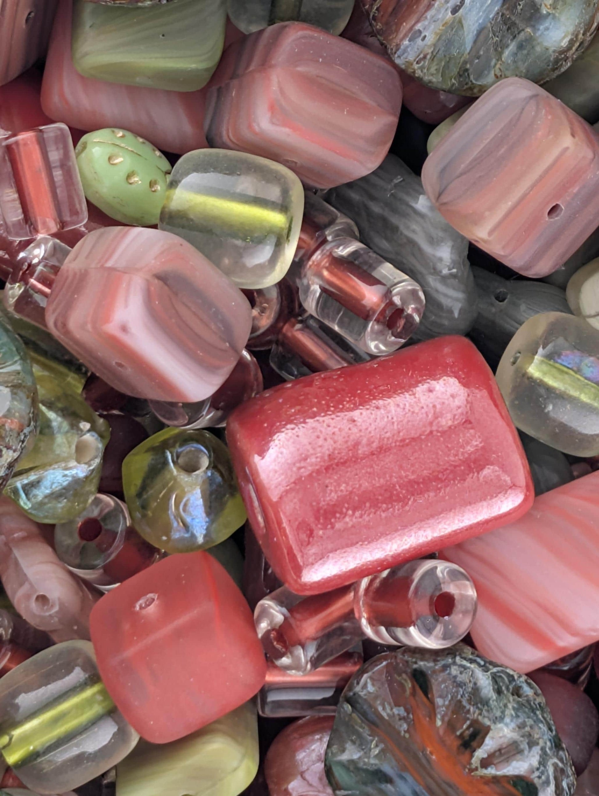 Exclusive "Bo-ho-ho-ho Christmas" Pressed Glass Czech Bead Mix (30g pkg)