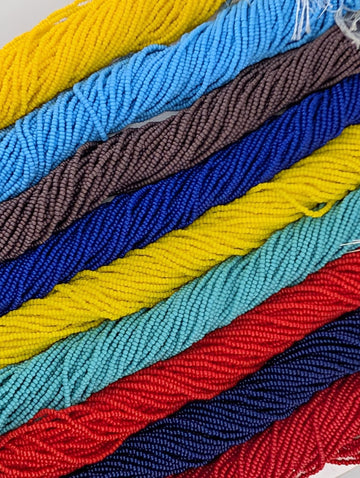 Czech Seed Beads Preciosa Glass Quality Size Eleven Purple Color Six String Hank Beading Supply Material Jewelry Making Project Component Vibrant Opaque Beads Consistent Size Bead Weaving Embroidery Loom Work Craft Supply Professional