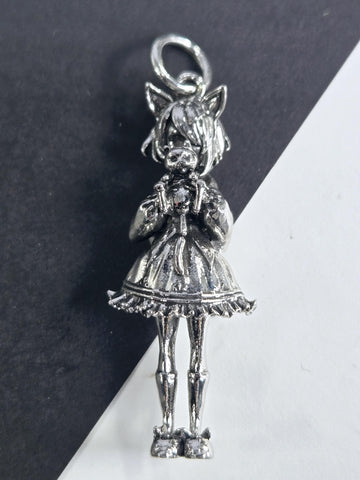 Fantasy Jewelry Pendant: Anime Sci-Fi Style (Silver Plated)