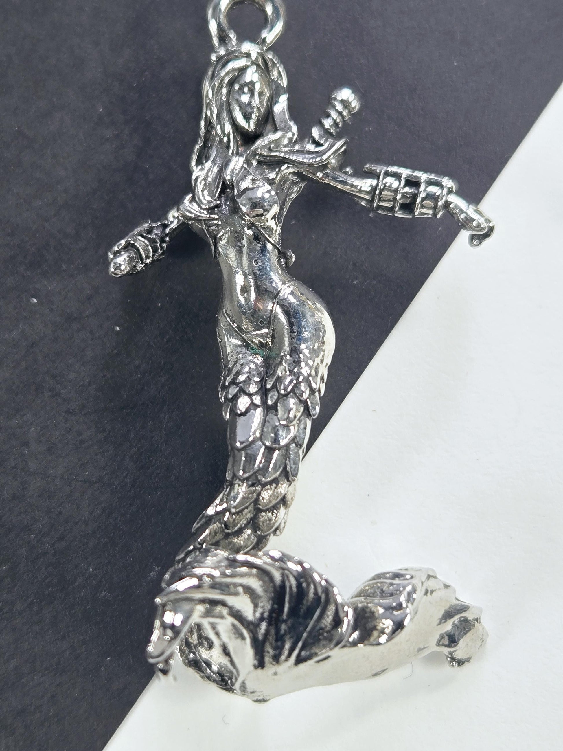 DIY Jewelry Charm: Fallen Angel Silver Plated - Lightweight Pendant