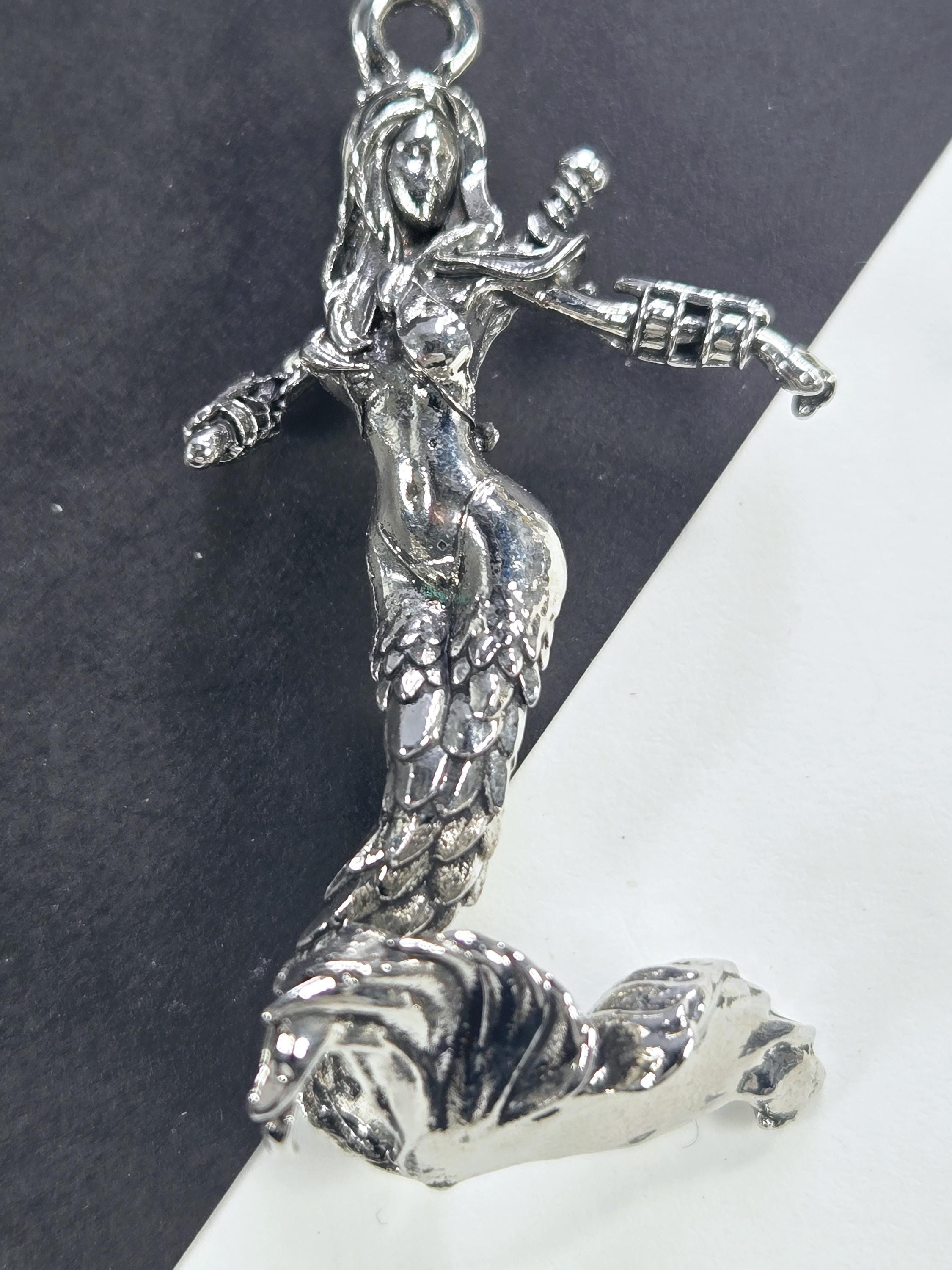 DIY Jewelry Charm: Fallen Angel Silver Plated - Lightweight Pendant