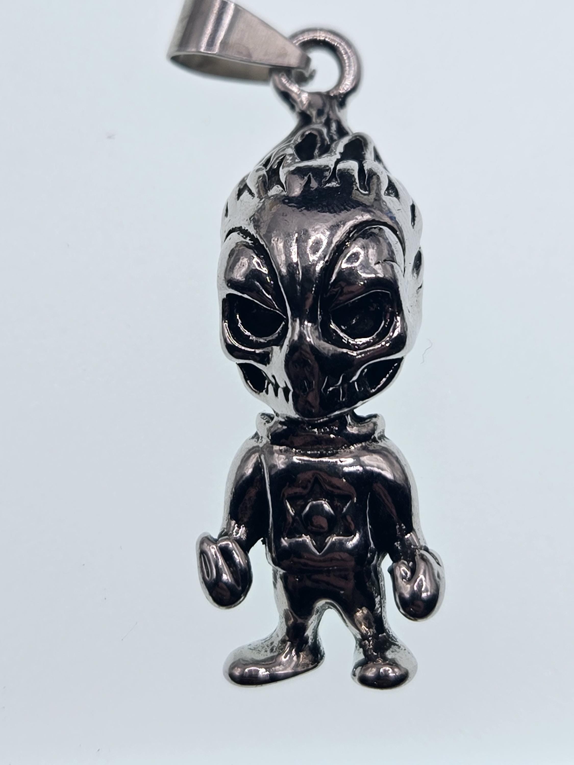 Fallen Angel Pendant: Silver Plated Anime Sci-Fi - Lightweight Charm