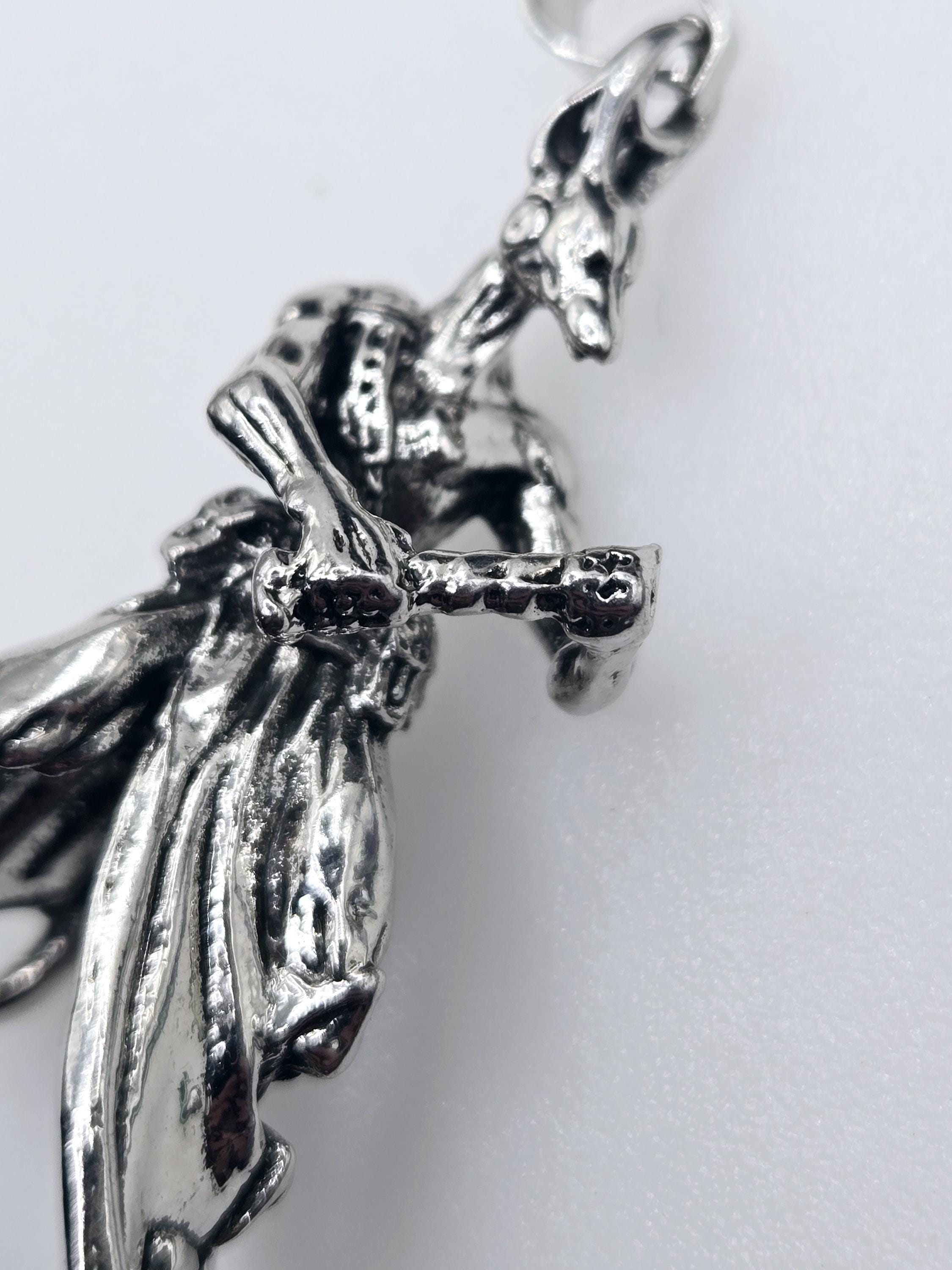 Anime Charm Pendant: Silver Plated Fantasy Design (No Chain Included)