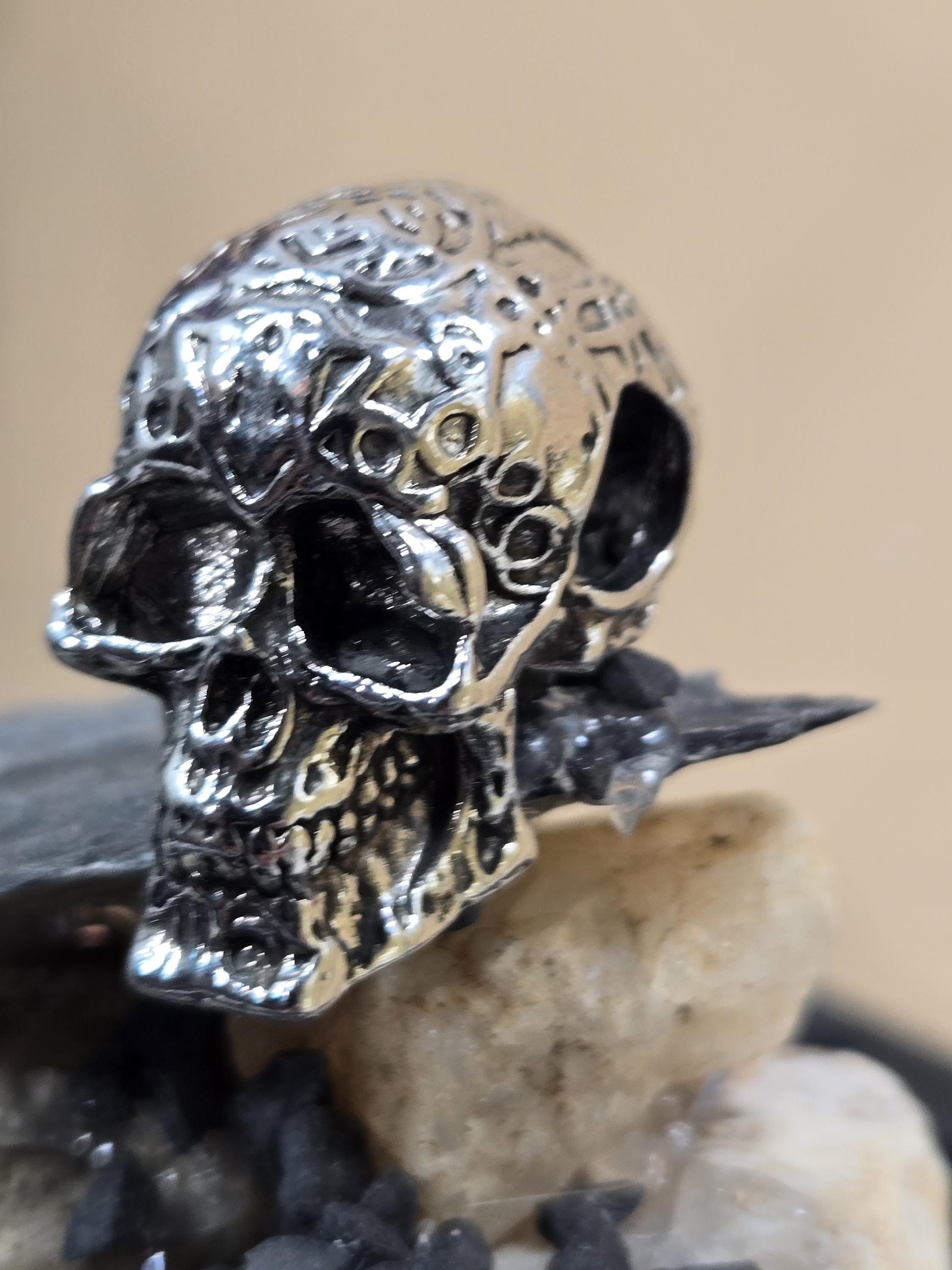 Skull Pendant: Dark Elegance Style (Silver Plated Charm)