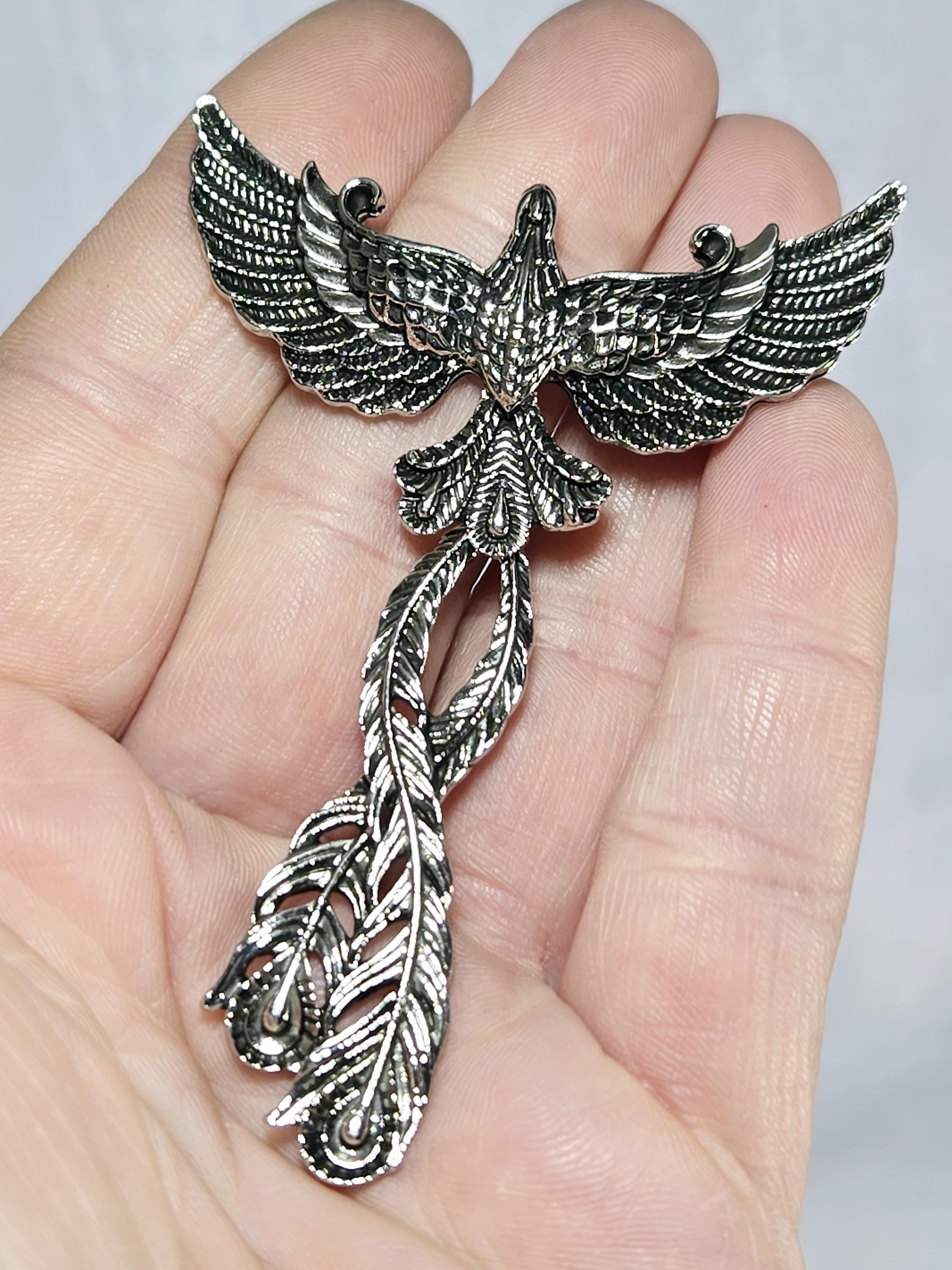 Winged Angel Pendant: Gothic Fantasy Jewelry (Silver Plated Charm)