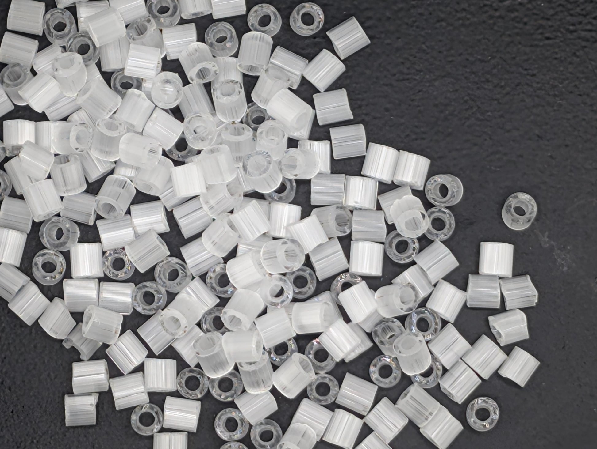 5050SB Translucent Silky Eggshell. 6/0 Cut-Off Matsuno Seed Beads (15g, ~180 pcs)