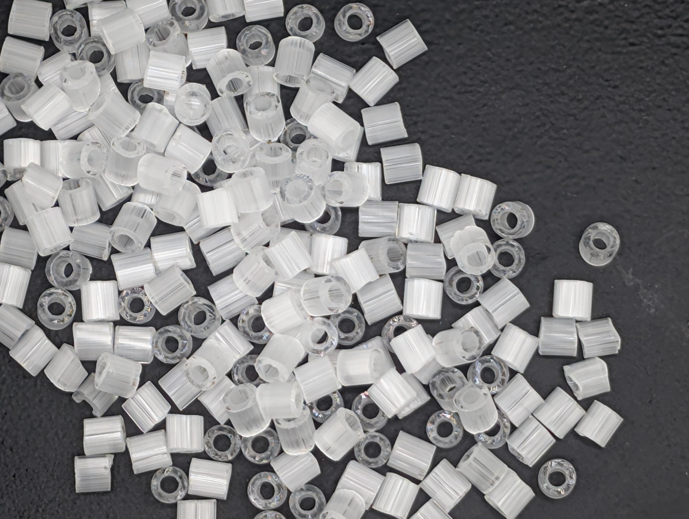 5050SB Translucent Silky Eggshell. 6/0 Cut-Off Matsuno Seed Beads (15g, ~180 pcs)