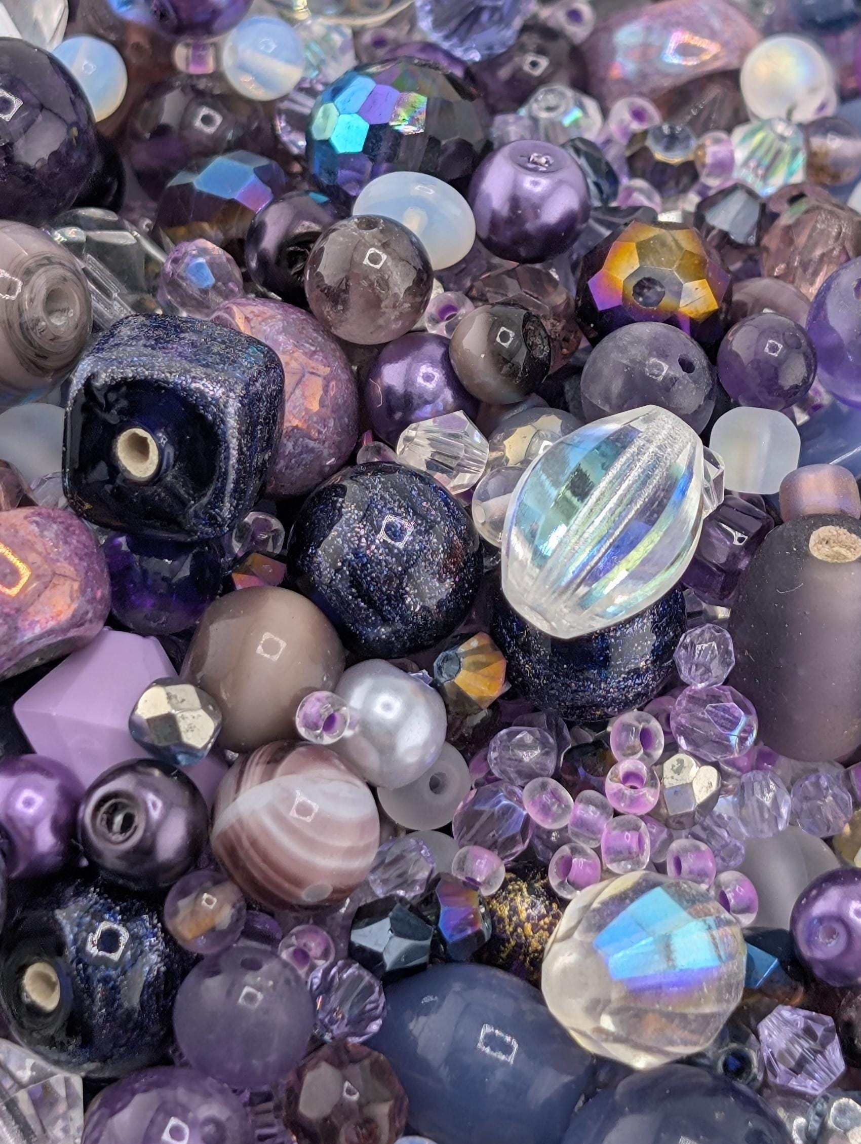 Exclusive "Plum Crazy" Bead Mix: Colorful DIY Jewelry Making Supplies (30g Pkg)