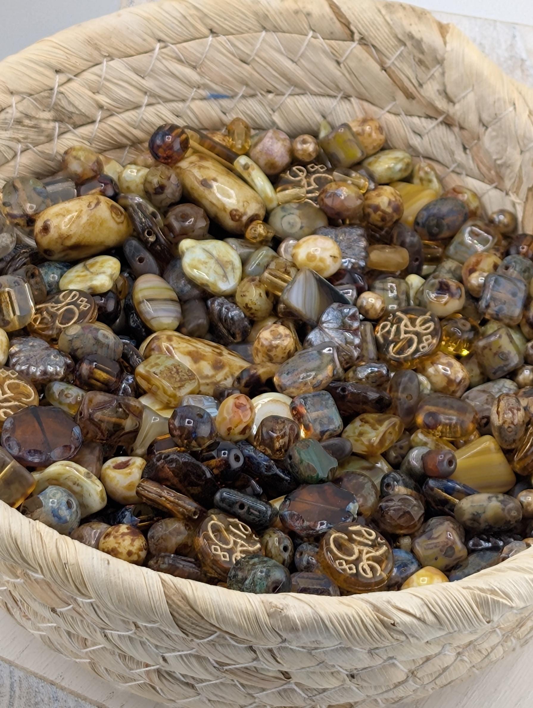 Exclusive "Moroccan Lantern" Mix Czech Pressed Glass Beads: Boho Jewelry Making Supply (30g pkg)