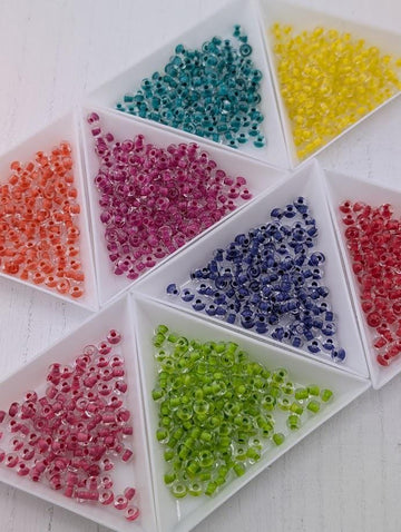 Preciosa-Ornela Glass Seed Beads: Terra-Intensive Lined - Size 6/0, 8 - 20g Tubes