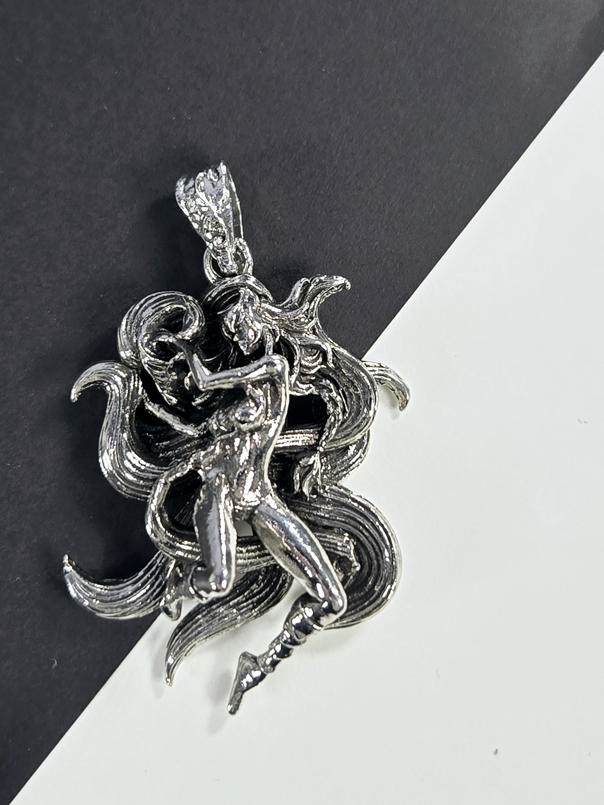 Angel Pendant: Gothic Fantasy Style (Silver Plated Charm)